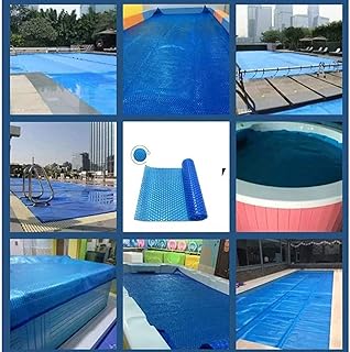 Coberturas de piscina para piscinas acima do solo, 220 cm × 150 cm, capa solar retangular azul para piscina, mantém longe de detritos de sujeira conjunto rápido de insetos - aquecedor solar