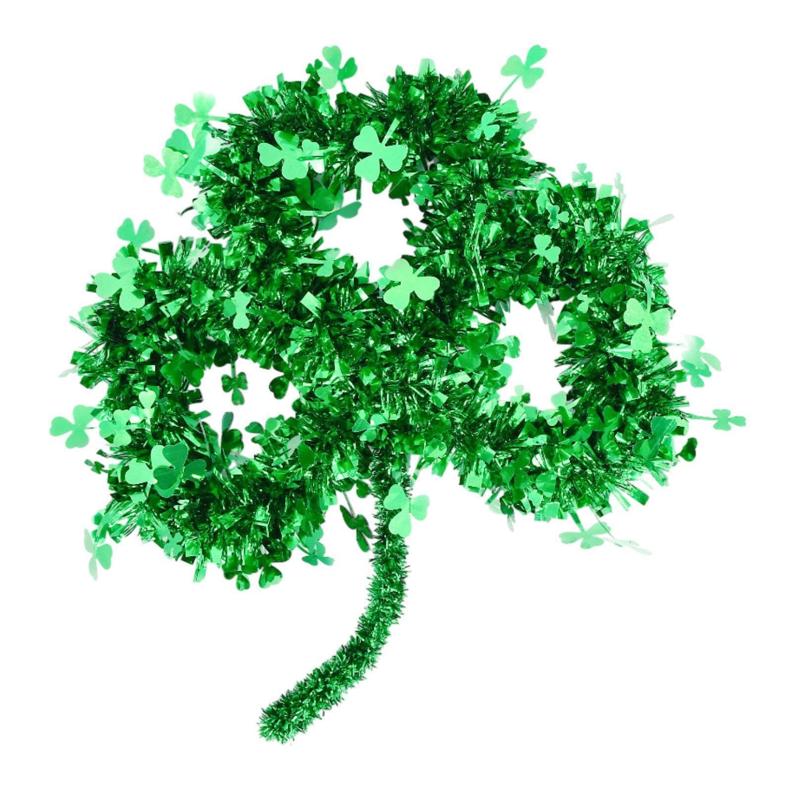 CYDZSRA Hanging Garland St Patricks Day Wreath Shamrock Decor Home Decor Stylish Front Door Wreath for Creative Party Decoration Idea Shamrock Hanging Home