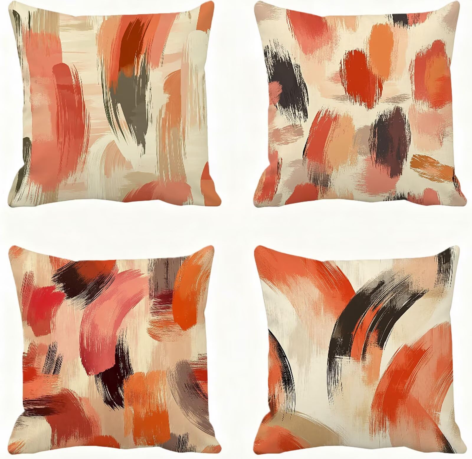 Rojo Funda Cojin 60x60 Sencillez Funda Almohada 60x60 Cojines Sofa Súper Suave Fundas Cojines Decorativos Fundas Almohadas 4 Piezas Cervicales y Cuello, para Hogar Sofa Cama Salon Decoracion E - 487