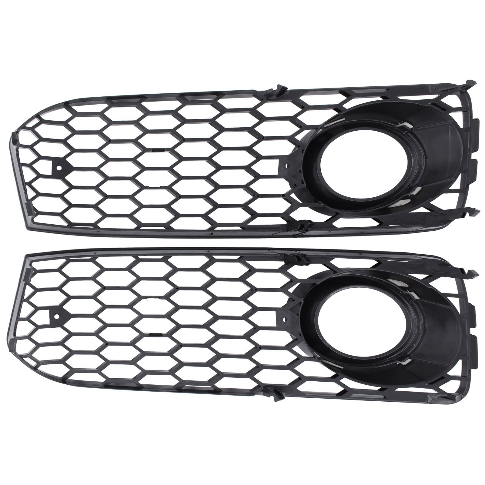 Lüftungsgitter Stoßstange Nebelscheinwerfer Gitter Grill Lampengitter Nebelscheinwerfergitter Stoßstangengitter Stoßstangengrill Abdeckung schwarz vorne links und rechts für A5 B8 S5 B8 2008-2012