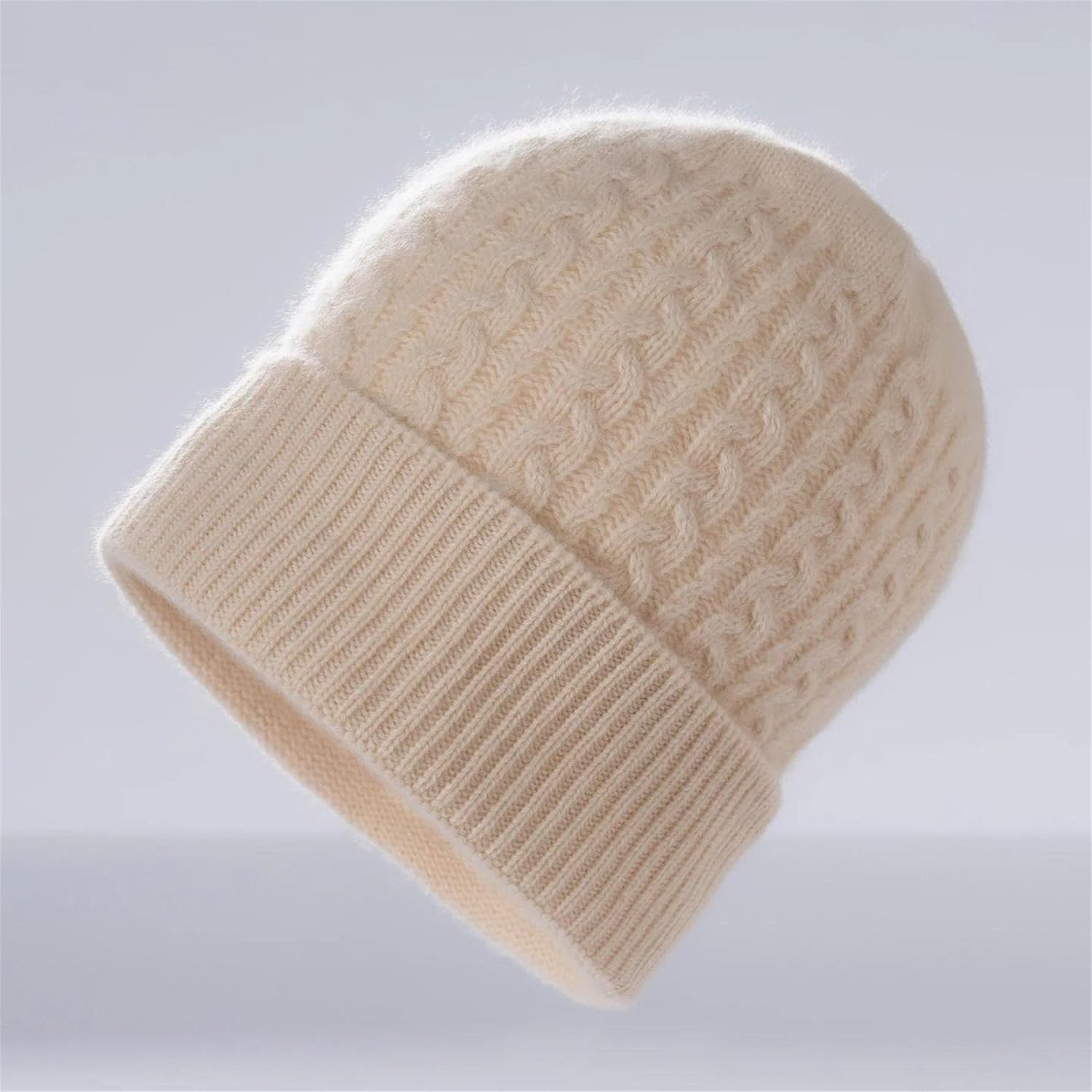 Women's Slouchy Casual Winter Beanie Hat Men's Solid Color Thicken Warm Cold Weather Stretchy Skull Cap
