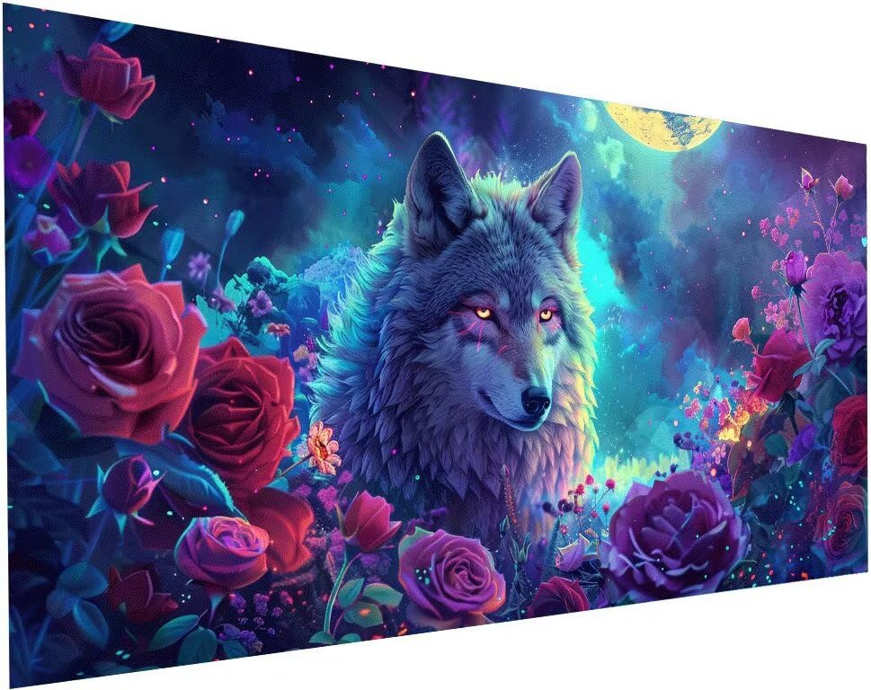 Diamond painting adulte XXL rose 40x80 cm nuage 5D pour votre deco