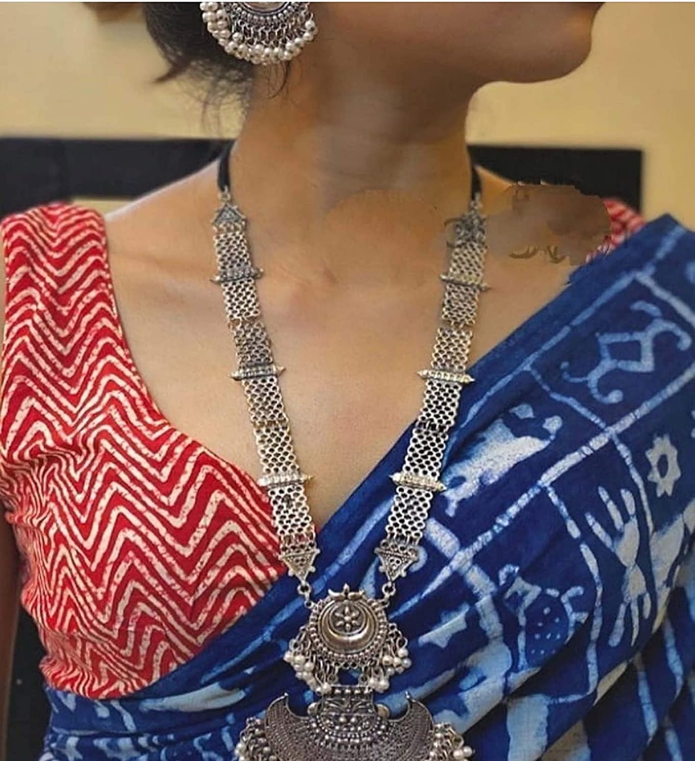 Antique Designer Indian Silver Oxidized Ethnic Traditional Gypsy Tribal Bohemian Tribal Afghani Choker Necklace Jewelry Women - Image 3