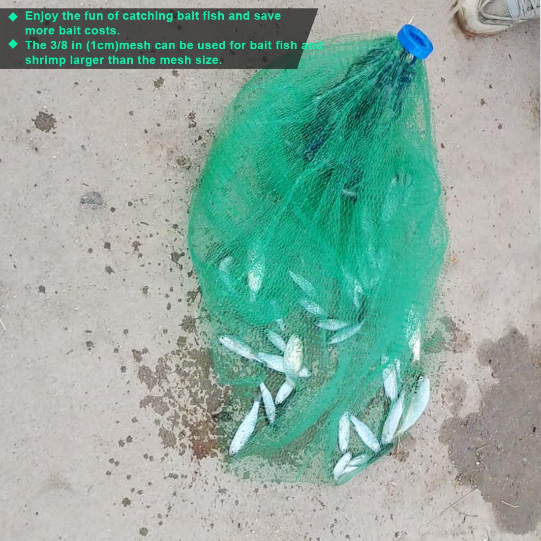 Ft Cast Net 3/8 Mesh BASSDASH American Saltwater Fishing Cast