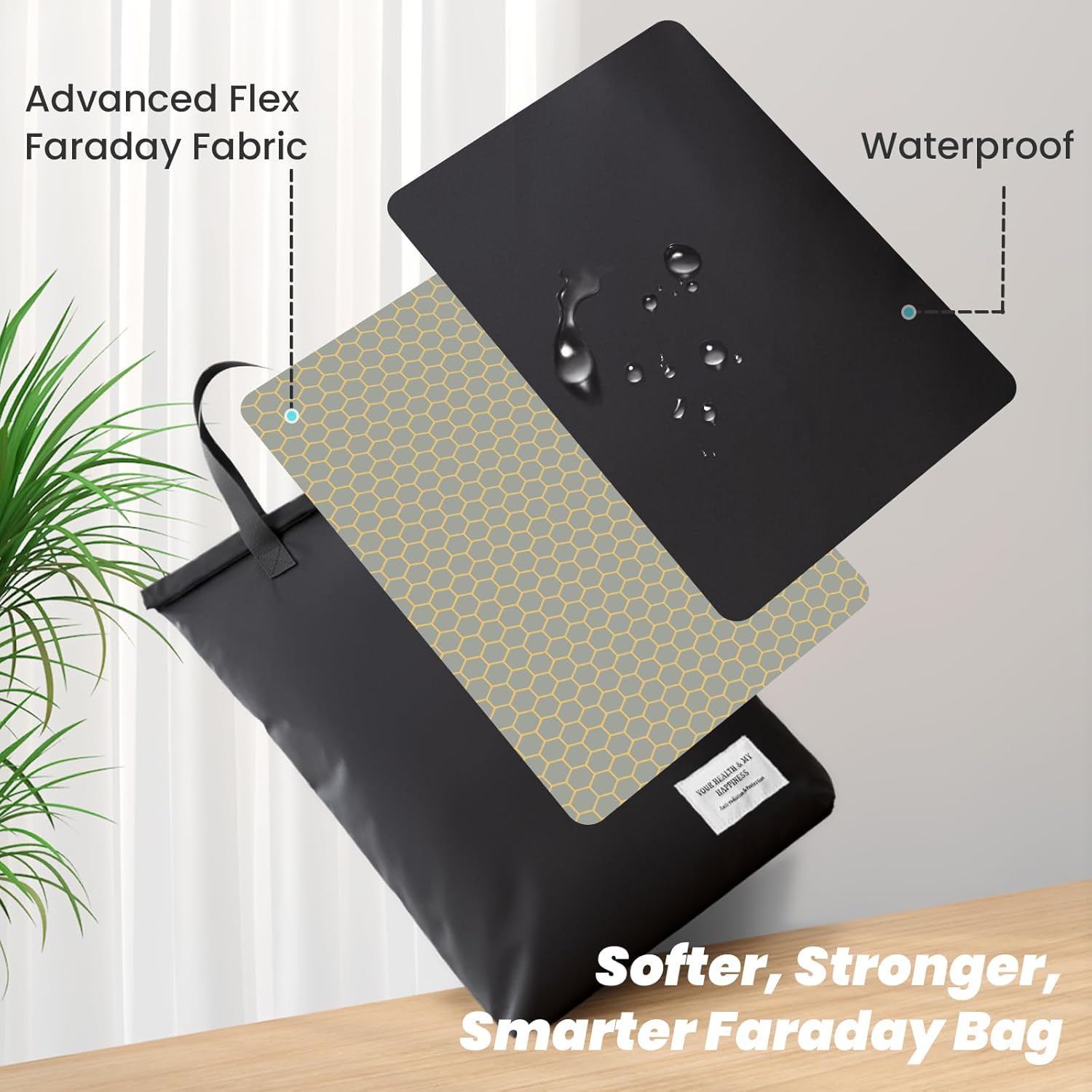 NIULAFR Waterproof Faraday Bag for Laptop,Signal Blocking Bag, RFID Blocker Shield for Car Keys, Electronics, WiFi Bluetooth & GPS | Privacy & Data Protection Pouch(19x13in)