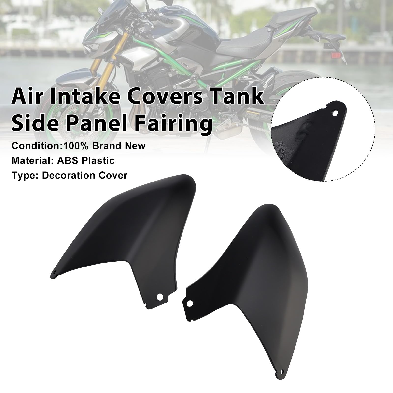 MAD HORNETS Passend für Kawasaki Z900 2025-2026 Air Intake Covers Tank Side Panel Fairing – High-Performance Protection for Your Bike – Matte Black
