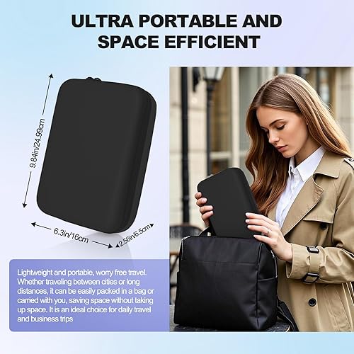 Miniatura 4 de Estuche organizador electrónico de viaje duro para cargadores de banco de energía, cables, unidad flash USB, tarjeta SD, electrónica y mochila,