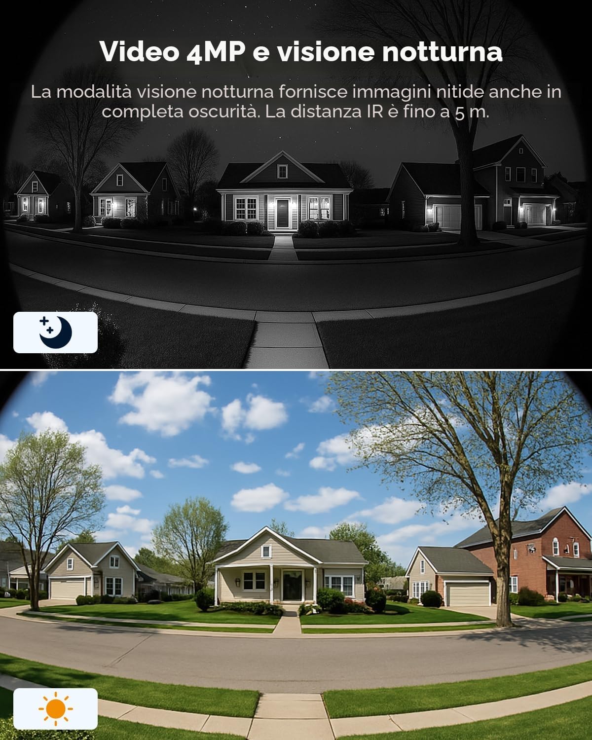 Imou 4MP Panoramic Doorbell DB3 KIT, Campanello Video 2K+ WiFi con Suoneria, Visione Notturna 4MP 5m, Rilevamento Pacchi AI Avviso App, Vista Panoramica dalla Testa ai Piedi, Audio Bidirezionale