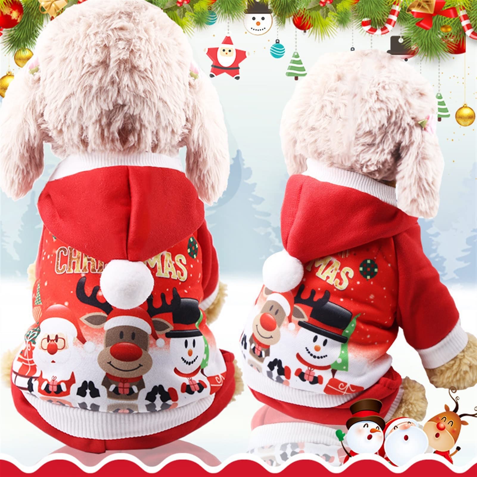 Pyjama pour chien chaud et doux en taille L pour cocooner à Noël