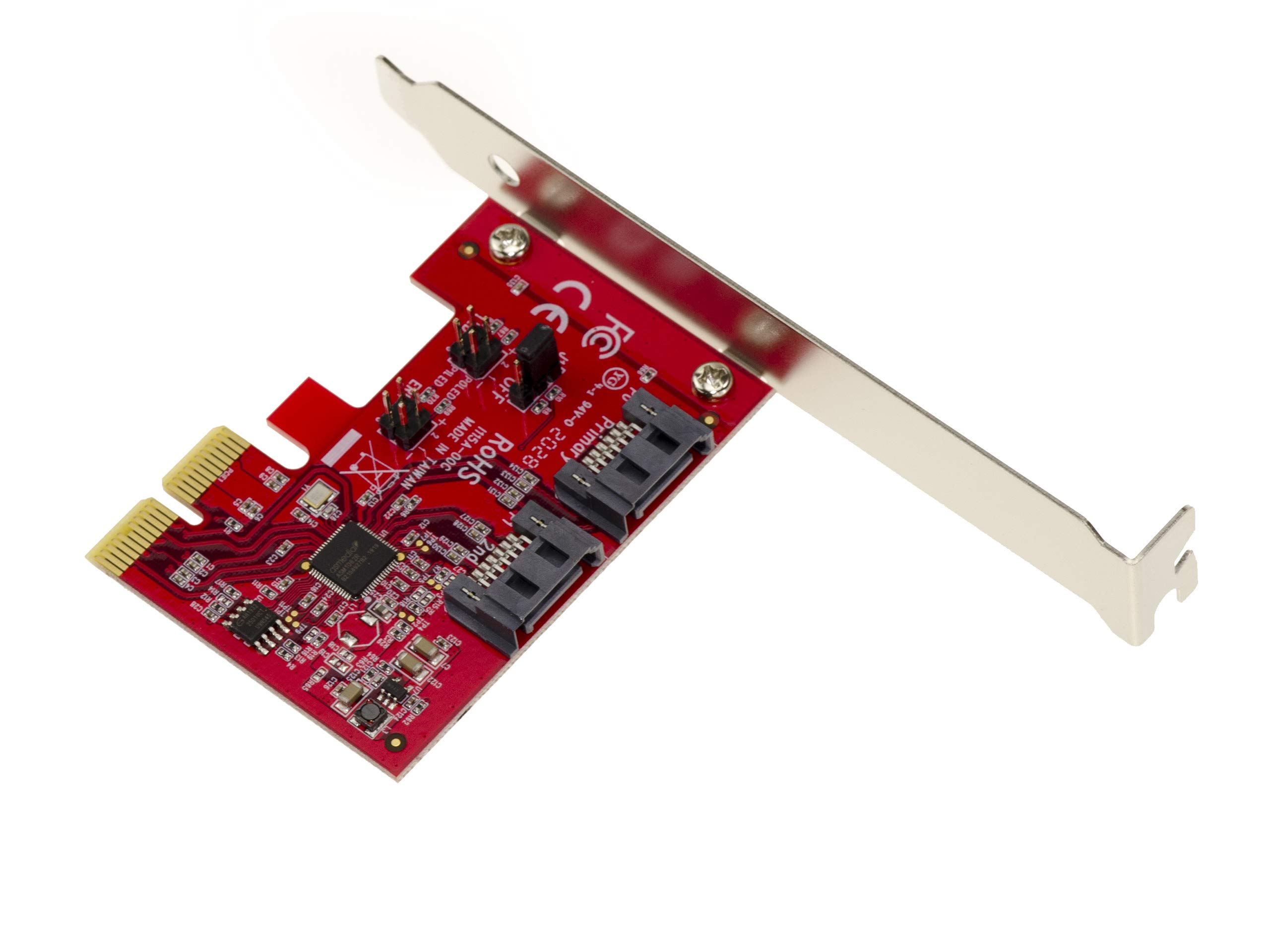 KALEA-INFORMATIQUE Scheda controller PCI Express PCIe a 2 porte per dischi rigidi SATA 6G - HARDWARE RAID 0/1 con chipset ASM1062R