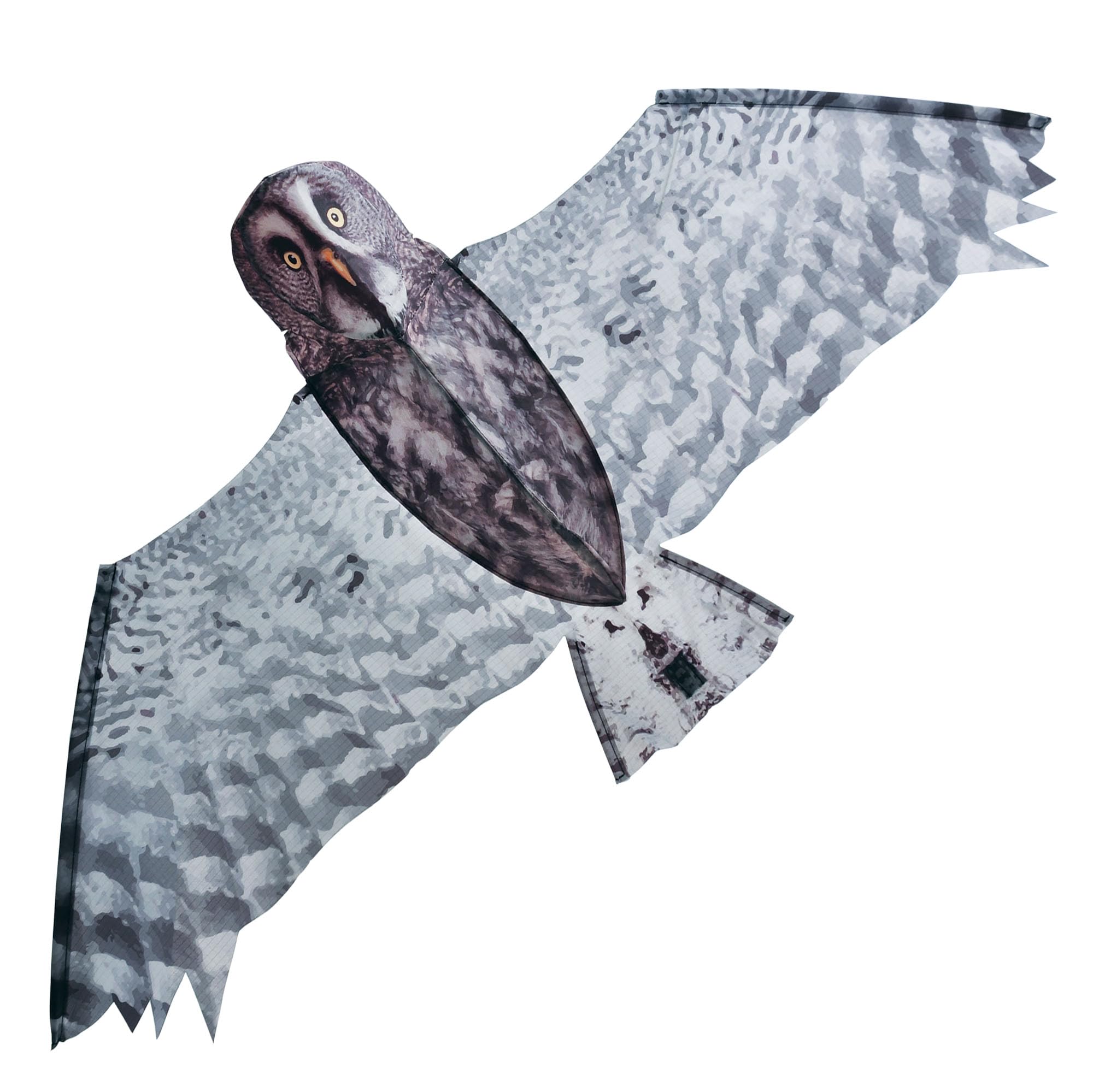 BROOKITE from Peterkin | Grey Owl Kite | Realistic Grey Owl Kite - 50cm x 105cm - Polyester Ripstop with 1 handle | Kites | Outdoor Toys | Sport & Leisure | Ages 3+