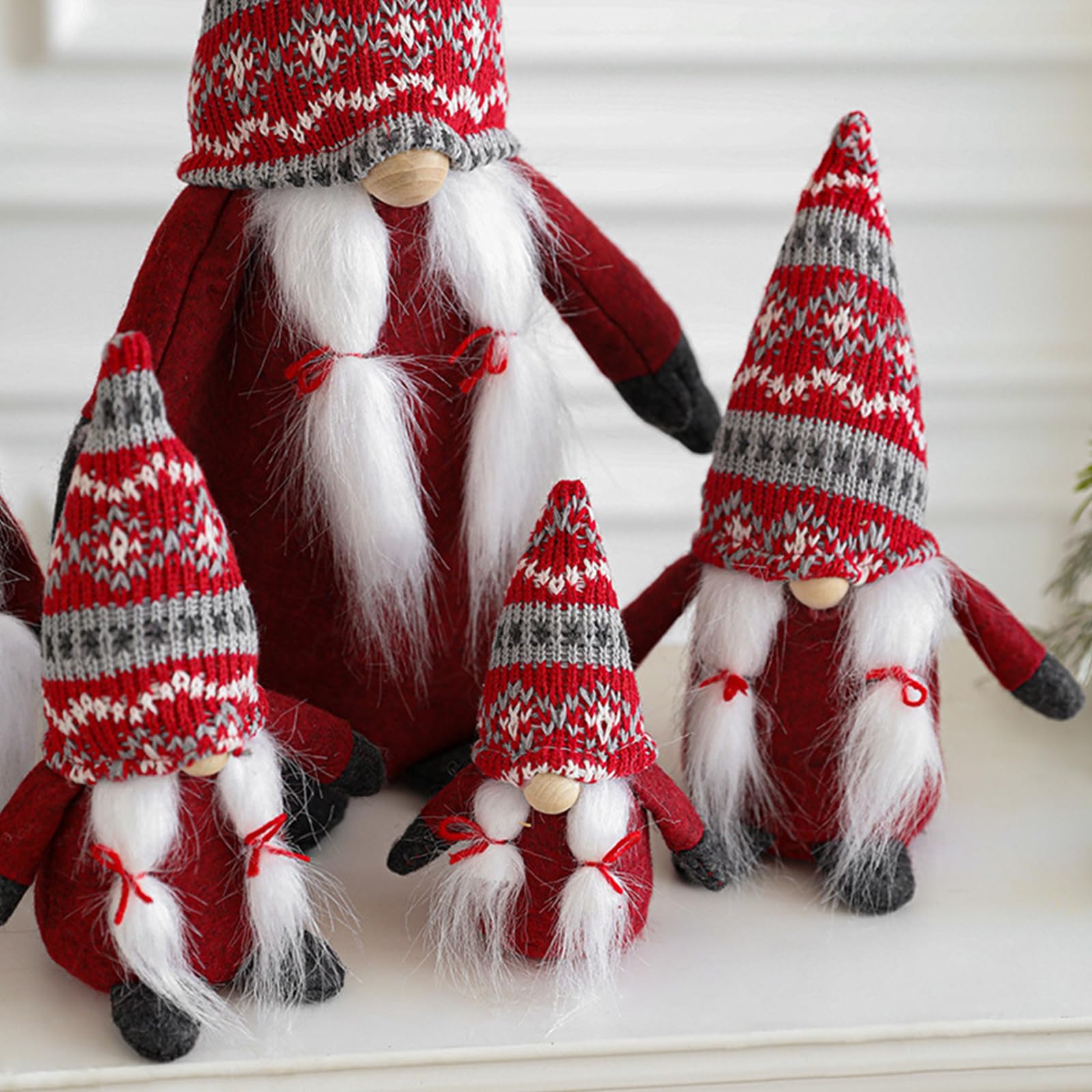 Decoración navideña Juguetes de peluche hechos a mano escandinavos Mr. Mrs Figuras para el hogar Adornos de Navidad
