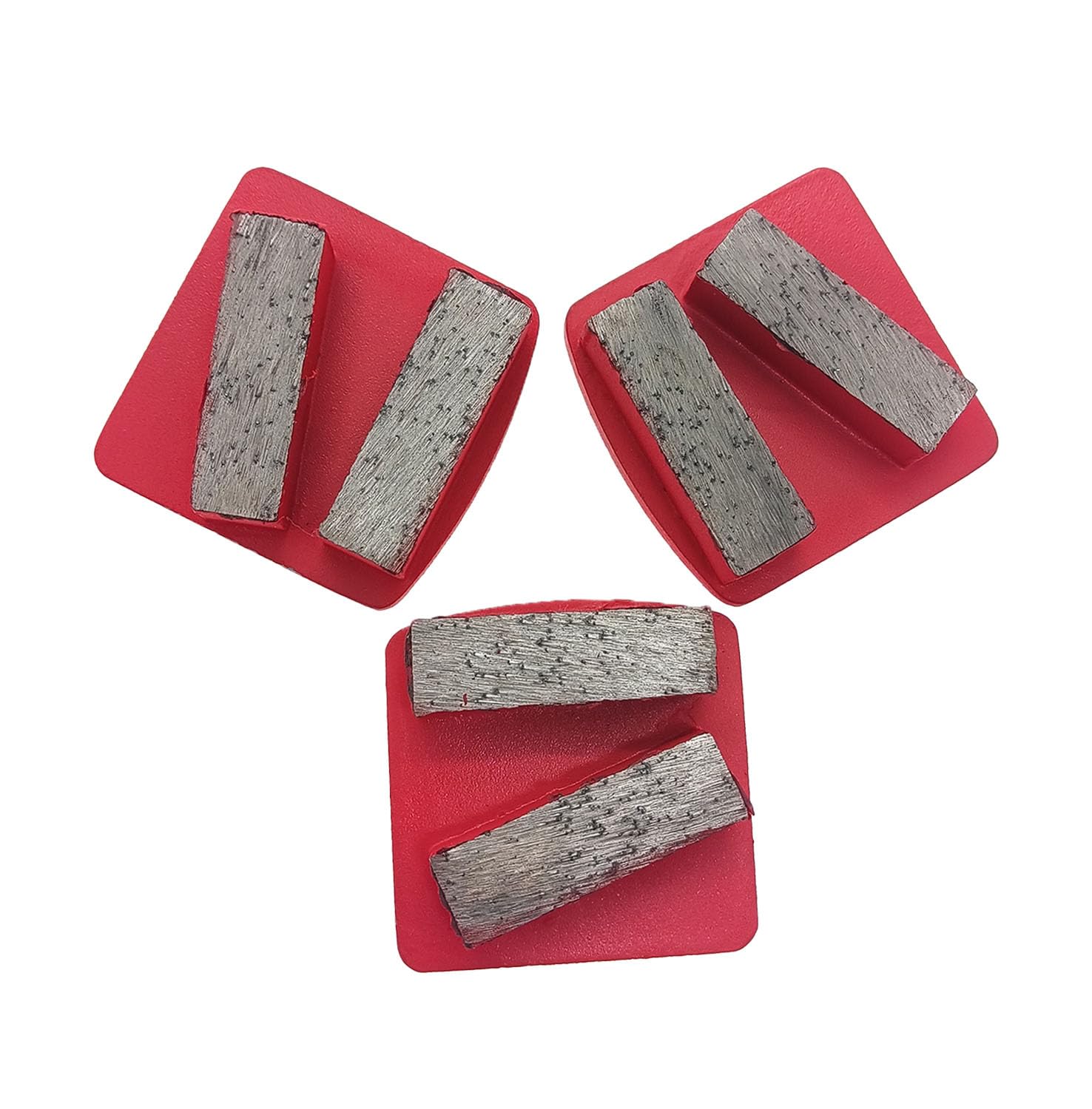 Redi-Lock Concrete Floor Preparation Disc, Diamond Metal Grinding Shoes, Double Bar Segs Compatible for Husqvarna Grinder, 16 Grit Soft Bond, 3PCS