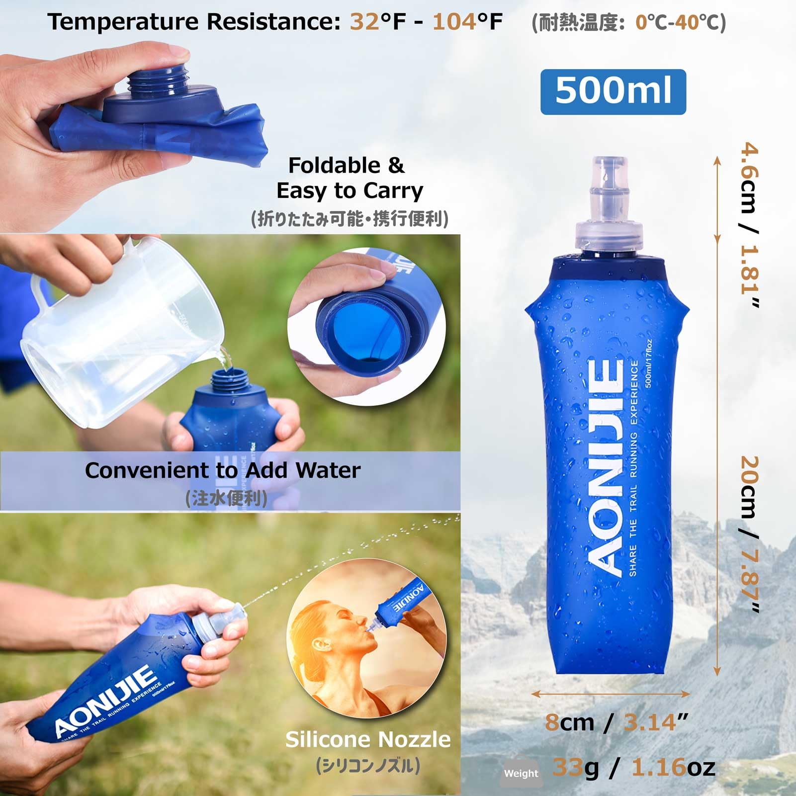 Azarxis Sac à Dos Hydratation Gilet d'Hydratation Sac à Dos de Course à Pied Léger pour Homme Femme Marathon Running Race Randonnée