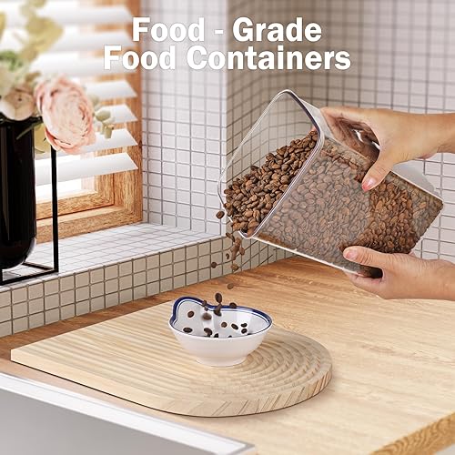 Miniatura 7 de Melovom Juego de 12 recipientes herméticos para almacenamiento de alimentos con tapas para organización de despensa de cocina, contenedor de