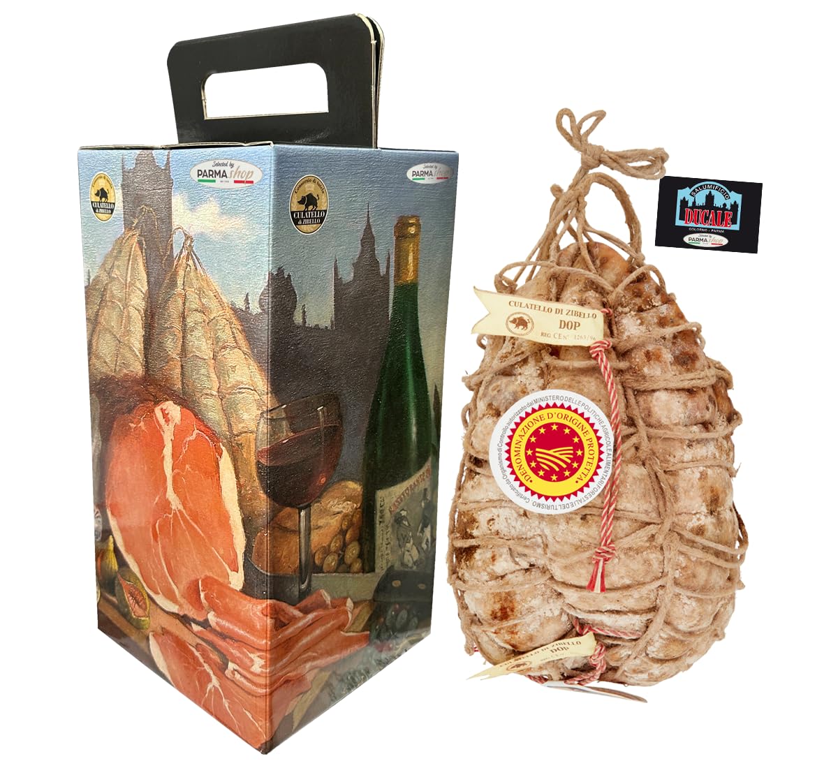 Culatello di Zibello AOP Entier, boîte-cadeau, 4,2 kg fait de 15 mois