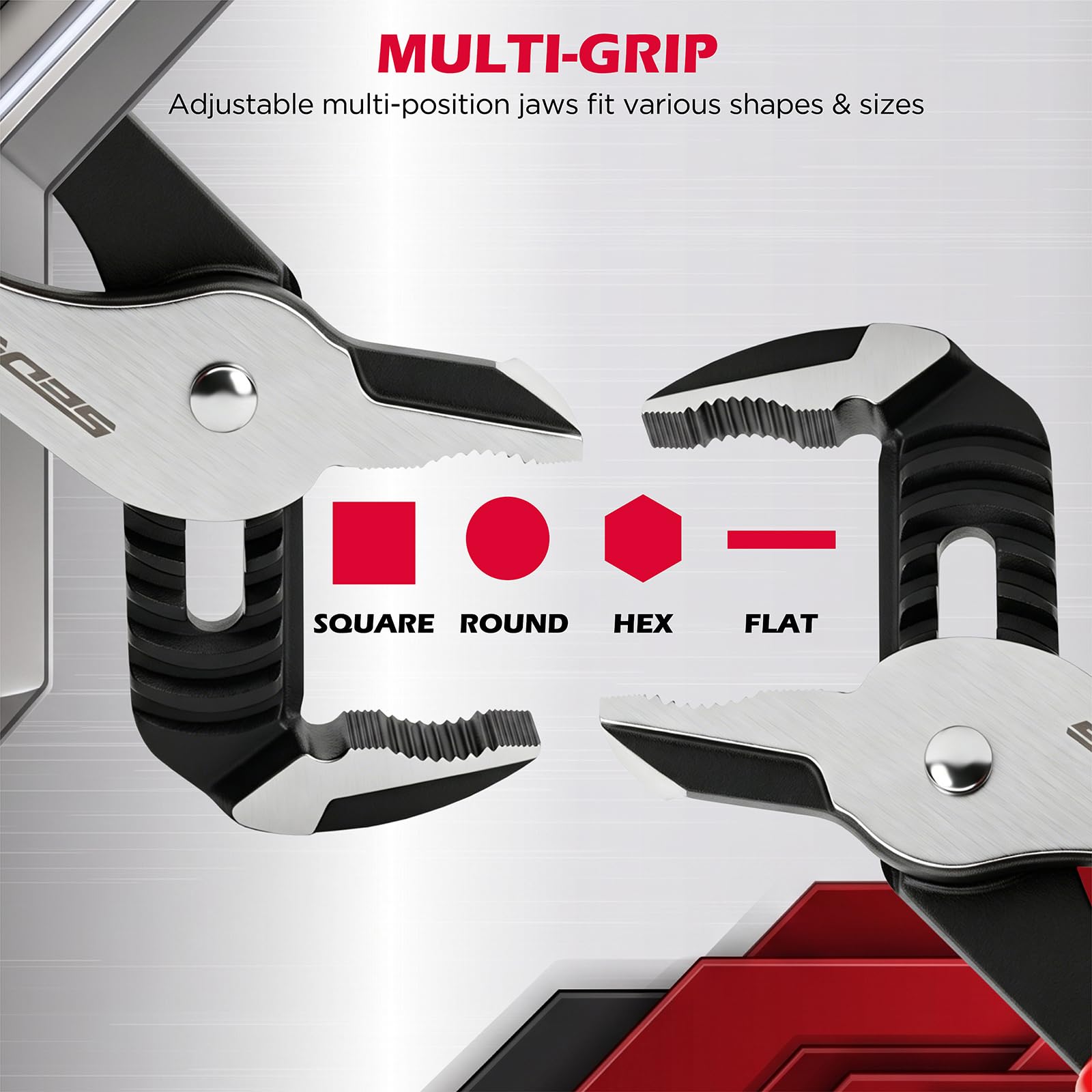 Groove Joint Pliers Set - 2-Piece Adjustable Pliers -6