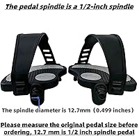 Vista 2 de YBEKI Pedales de bicicleta estática con correas para bicicleta giratoria y bicicleta estática de interior, garantía de 6 meses