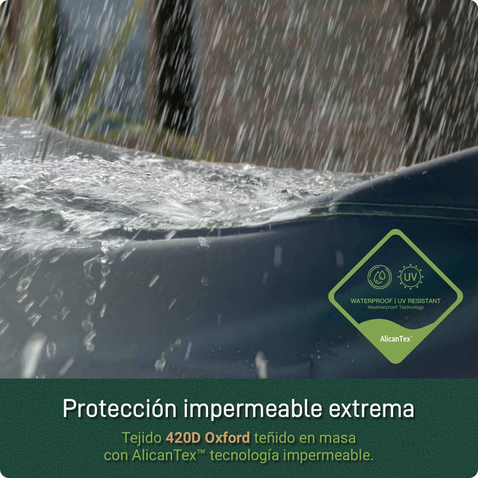 AWNIC Funda Columpio Jardin Exterior 2 Plazas Impermeable, Resistente a los Rayos UV y al Desgarro Funda Balancin de Jardin 420D Poliéster 175x125x160cm