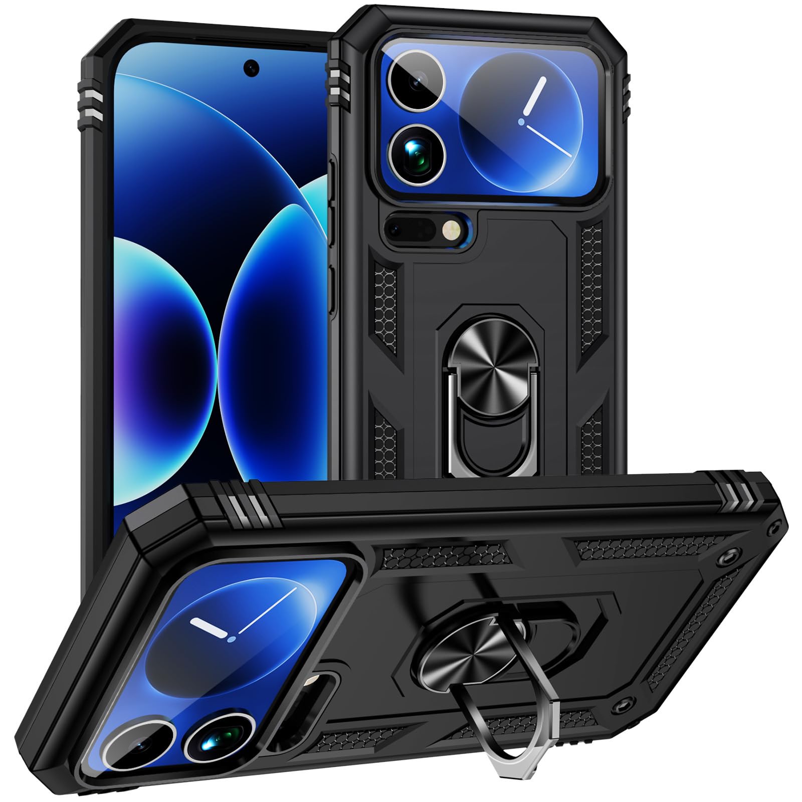Étui Xiaomi 17 Pro Max robuste et magnétique au design minimaliste noir