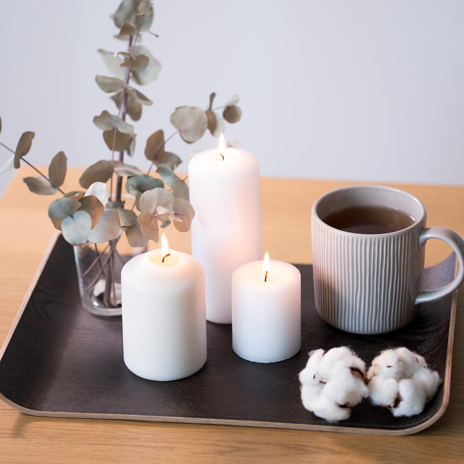 Mechas para velas, 200 unidades, mechas para velas, 5 cm/10 cm/15 cm/20 cm, mechas naturales para velas con soporte para mecha de madera y adhesivo de doble cara, para fabricación de velas, incluye
