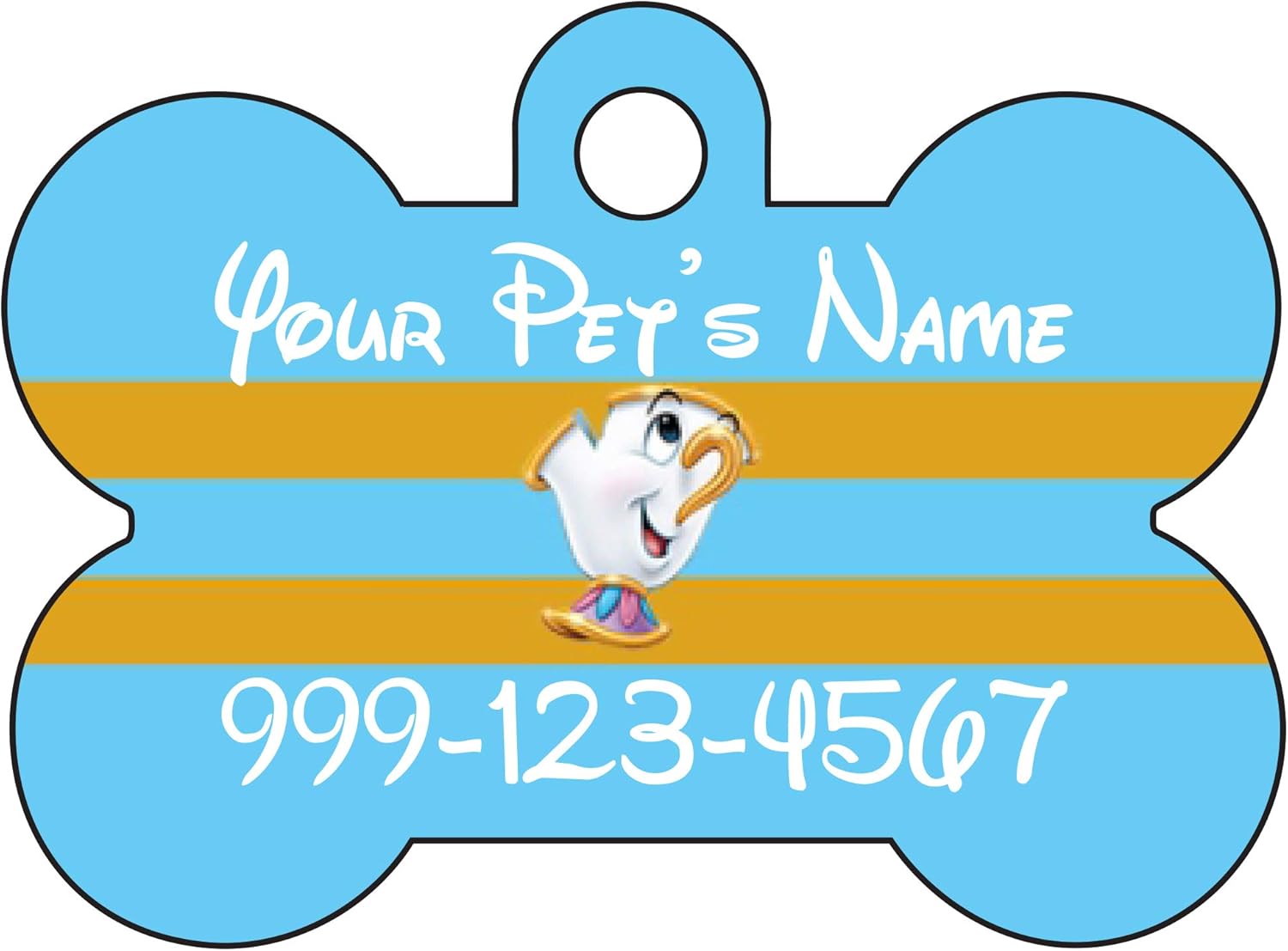 Beauty and The Beast Chip Dog Tag Pet Id Tag Personalized w