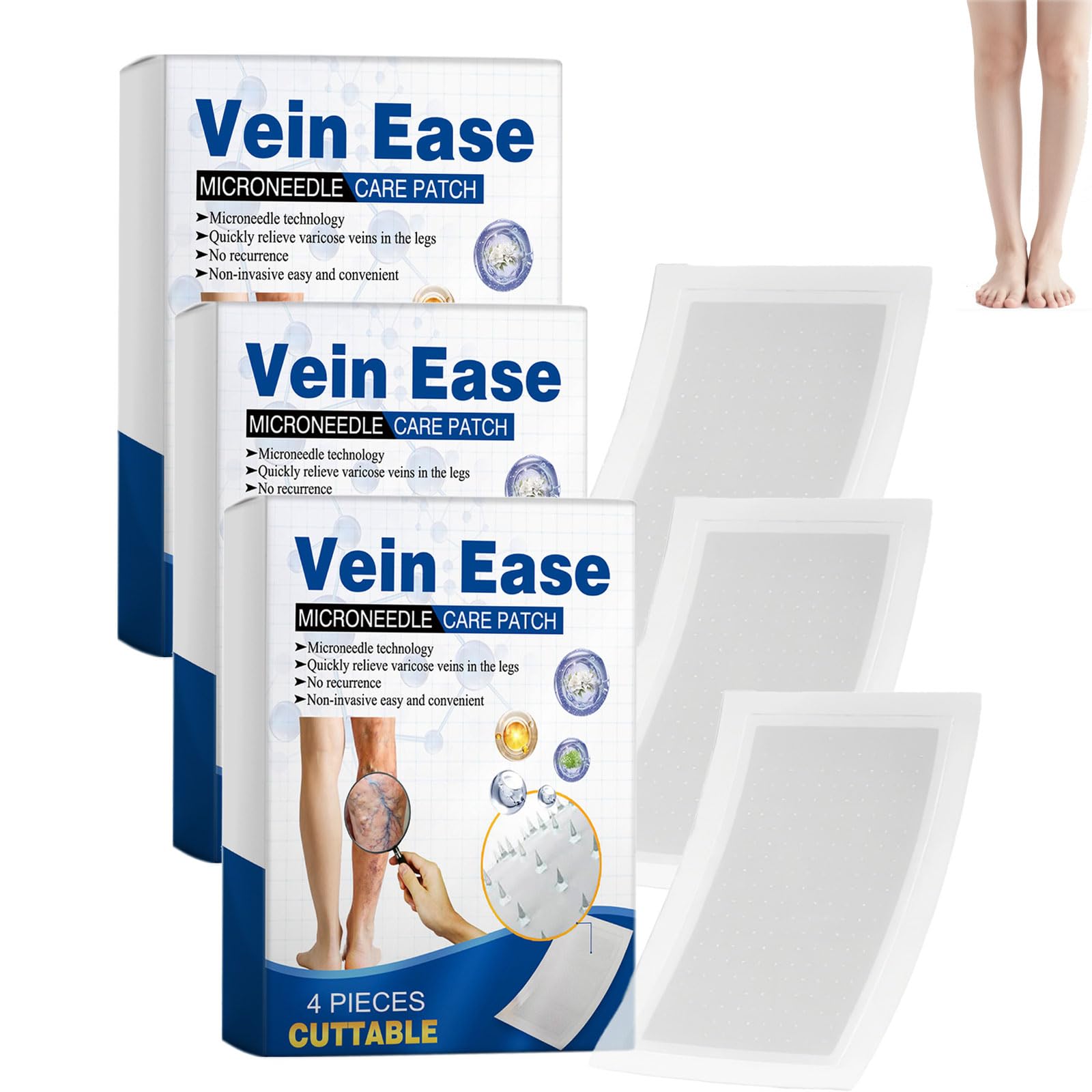 12 Unidades Target parche avanzado con para varices Parche con Microagujas para Venas Varicosas, Tratamiento Natural para Piernas, Apto para Todo Tipo de Piel (8PC+Verde) — view 13