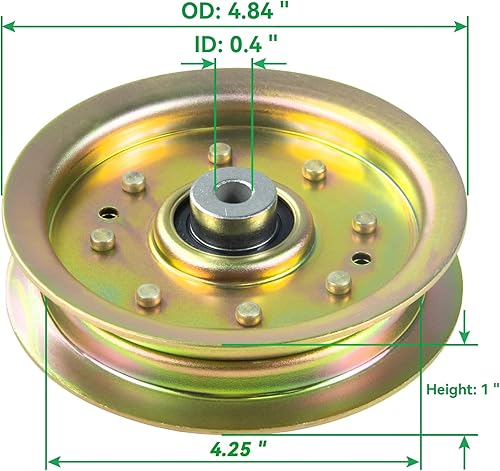 Vista 26 de Paquete de 2 poleas tensoras 756-04129b 4.25 Reemplaza Troy Bilt Polea 753-08171 Kit de polea tensora Cub Cadet 756-04129b Cub Cadet 756-04129 Polea