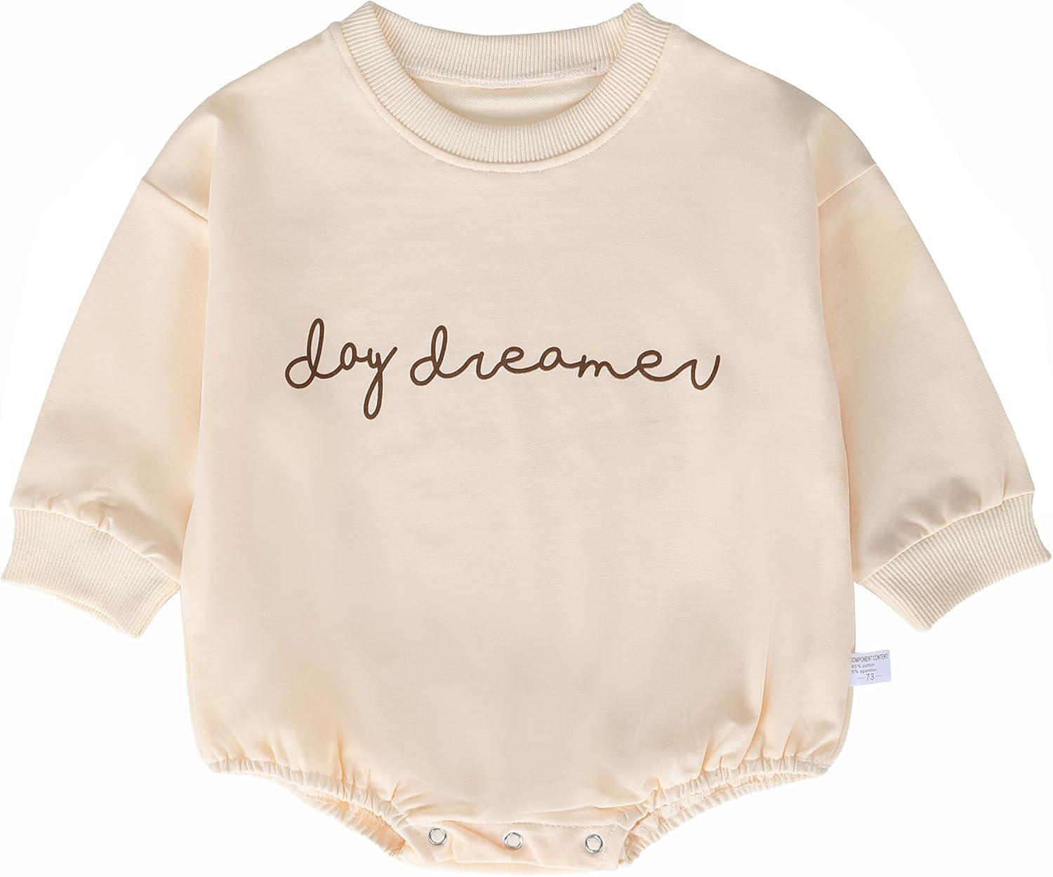 Baby Girl Boy Crewneck Sweatshirt Romper Long Sleeve Newborn Outfit Top Letter Print Fall Winter Clothes