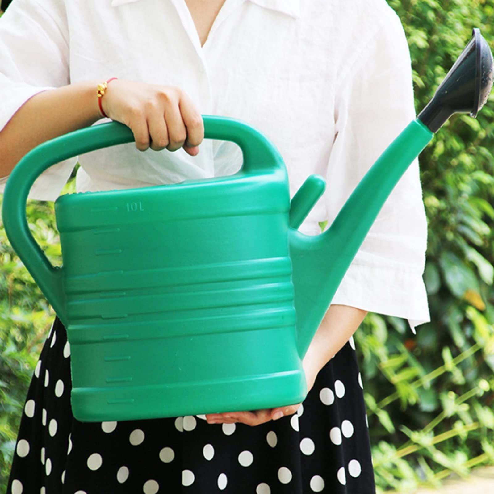 Thaoxl Pot d'arrosage de Plantes 10L,arrosoir de Jardin épaississant de Grande capacité,pour Les Fruits de légumes extérieurs de Maison et Les Fleurs de Grandes Plantes (Color : Green, Size : 10L)