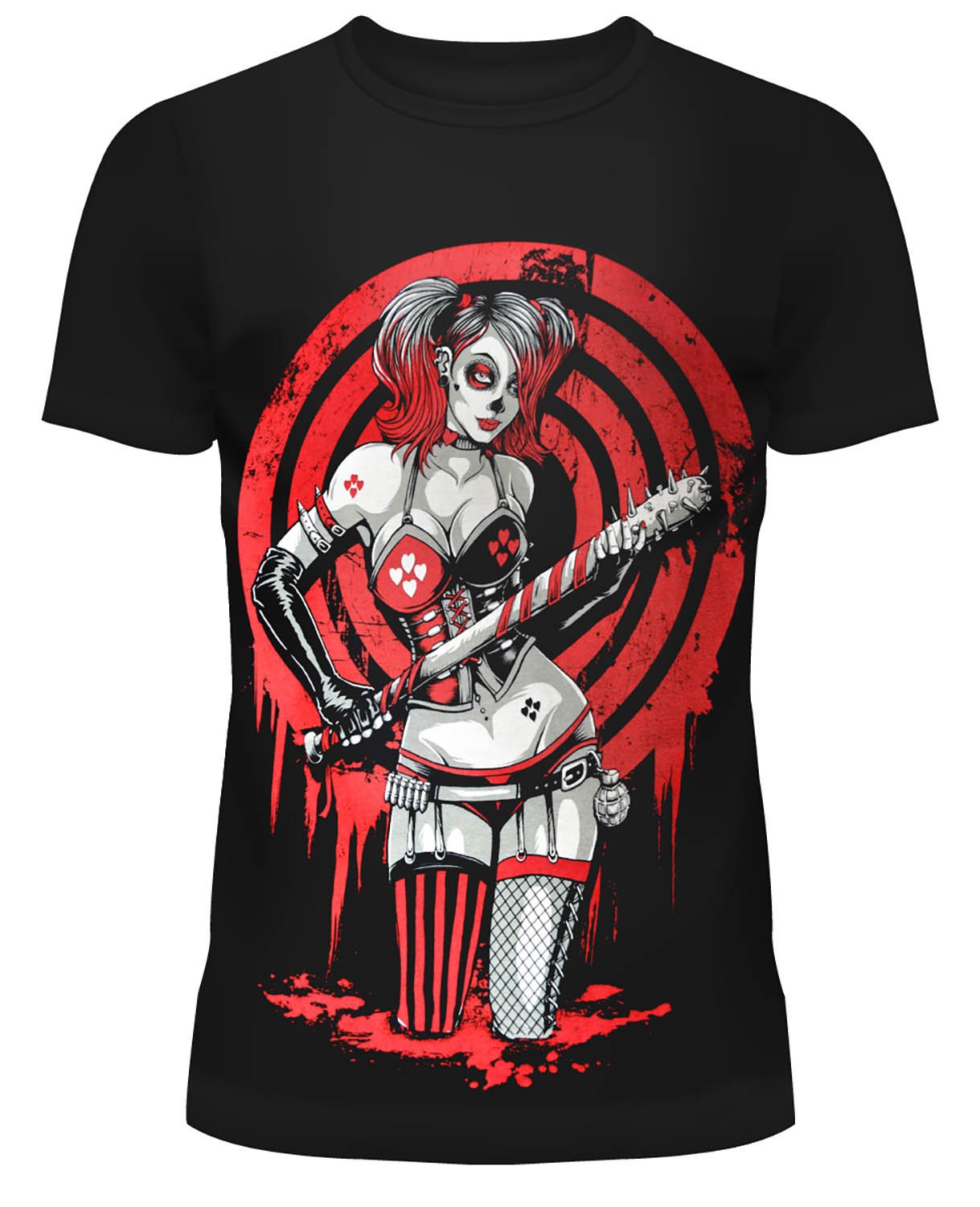 Women's Heartless Player T Ladies Goth Emo Punk T Shirts (Medium)