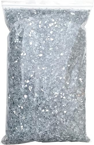 Miniatura 10 de Jeejunye Vidrio de espejo triturado de 2 libras para manualidades arte de resina decorativo piezas de espejo blanco de 6 a 0315in