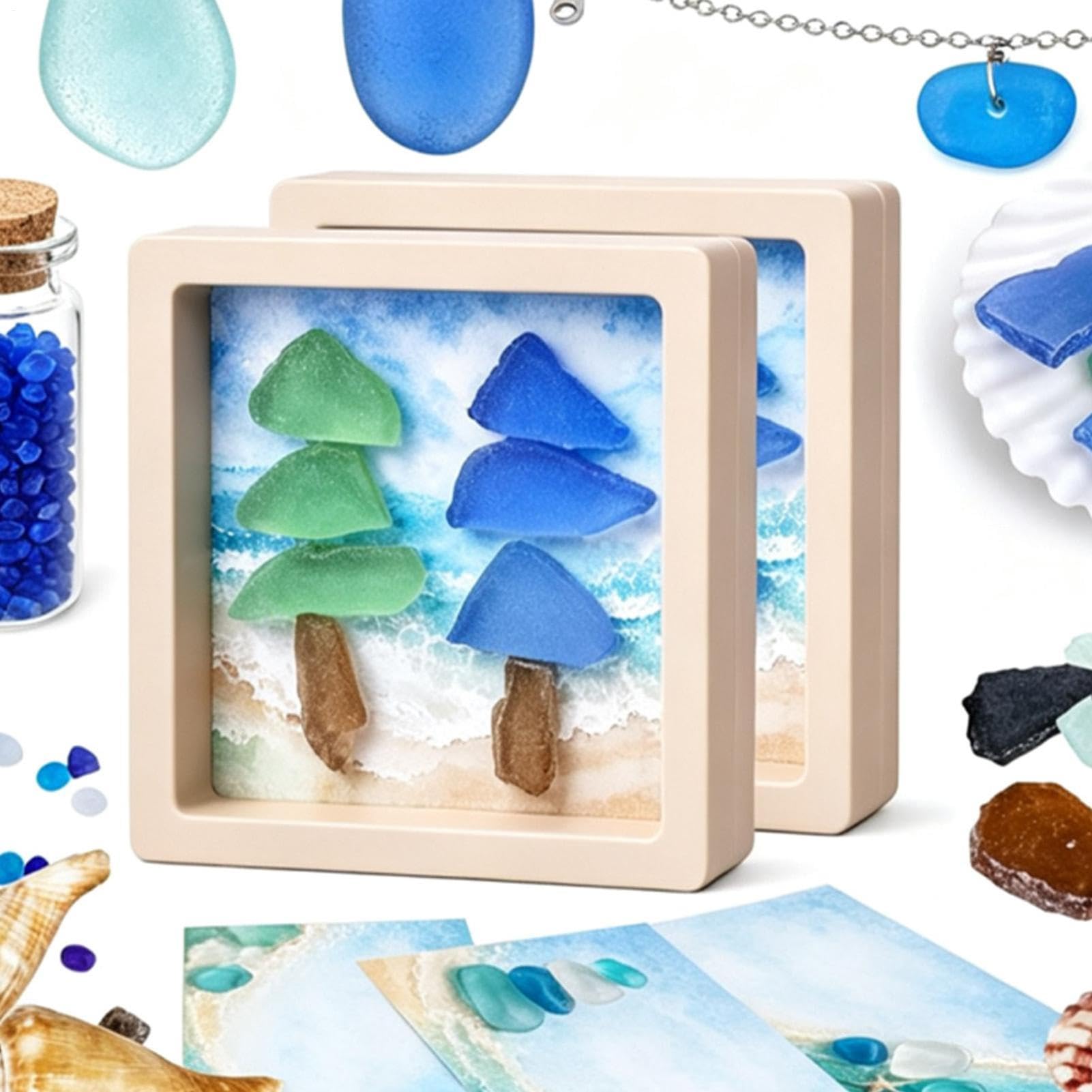 Advent Weihnachten Meerglas 24-Tage-Countdown-Kalender