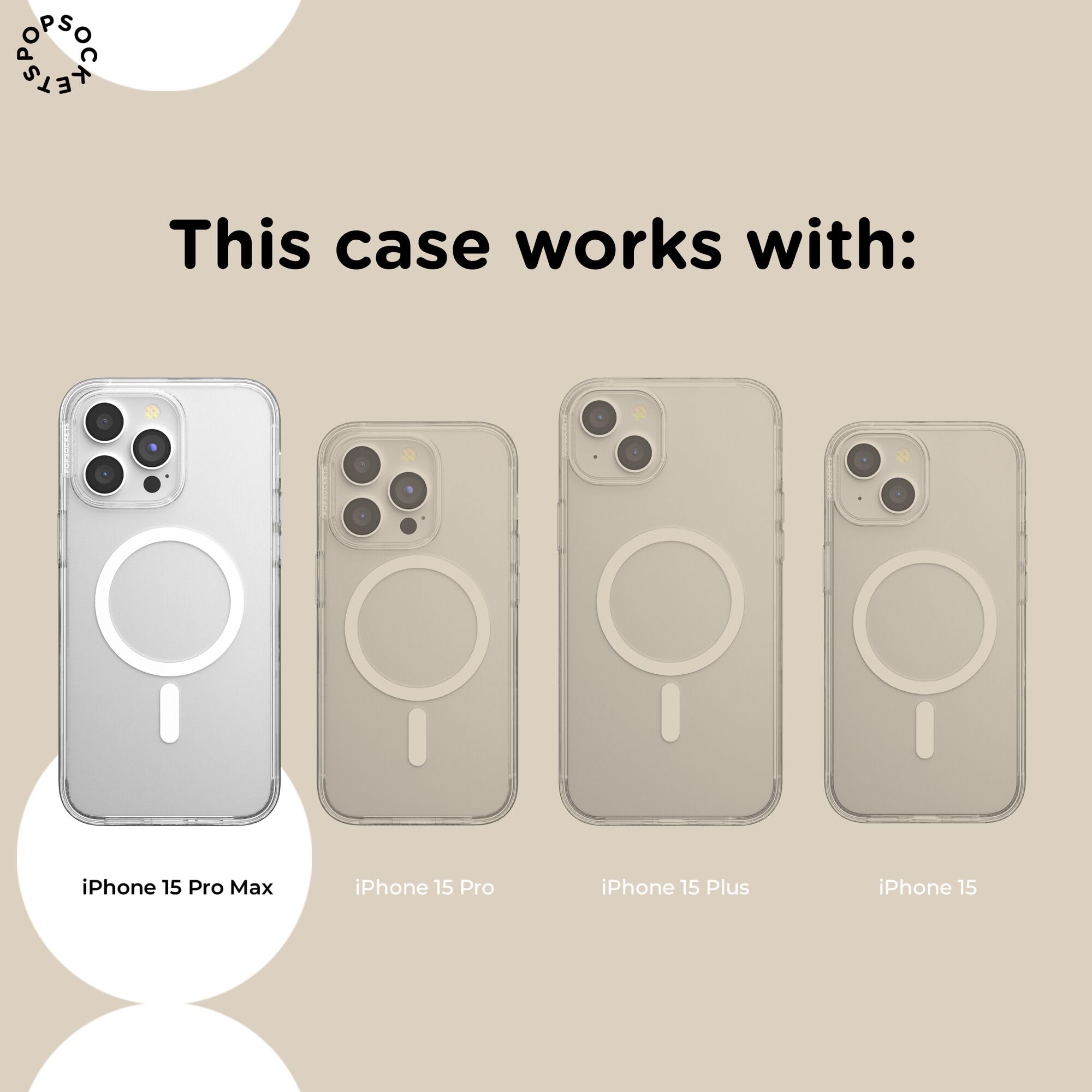 Amazon.co.jp: PopSockets iPhone用ケース、MagSafe対応、iPhone 13