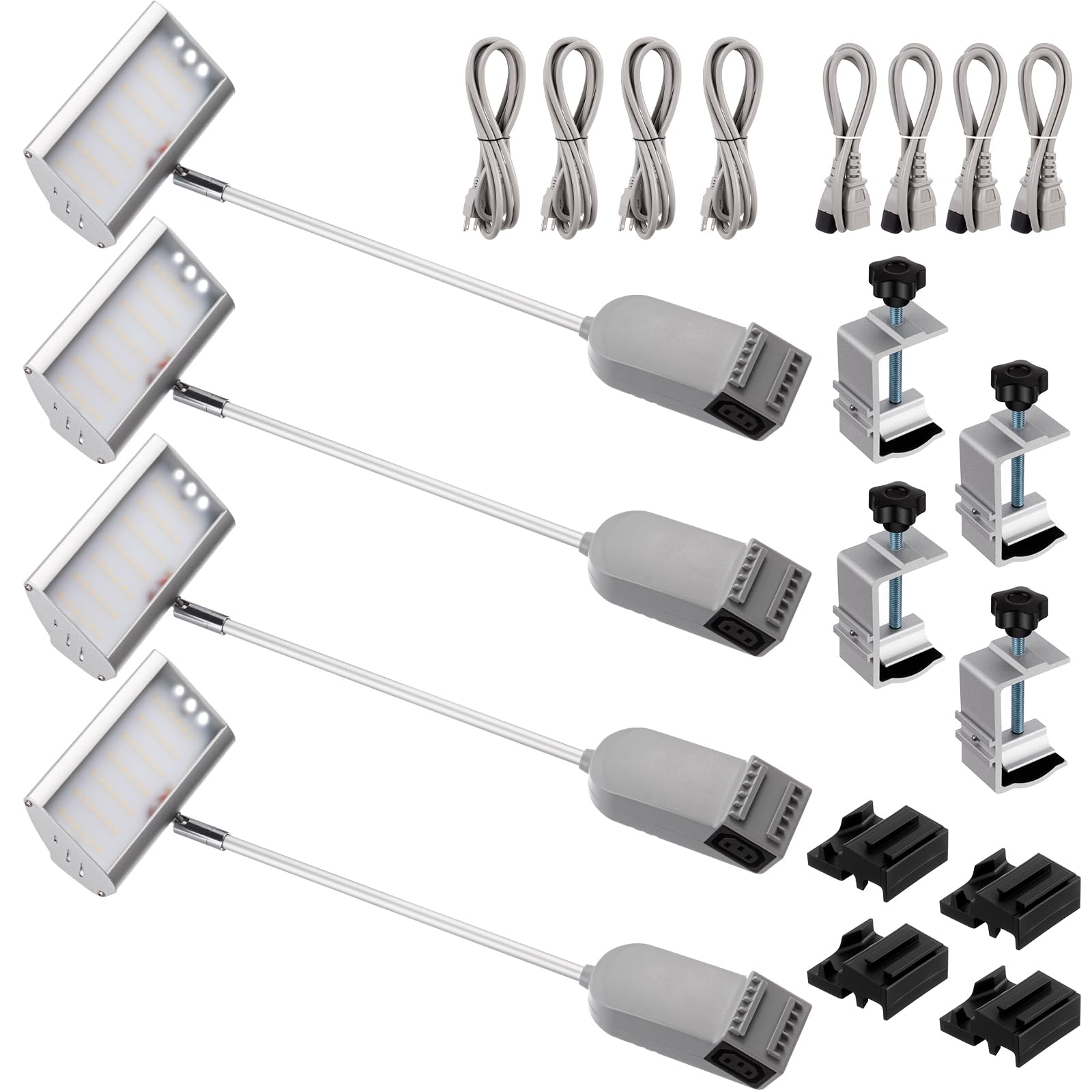 Retisee Luci a LED per esposizione e illuminazione del braccio espositivo, accessori per stand fieristici, luce collegabile per cabina inclusa, morsetti inclusi, staffe di montaggio, cavo di
