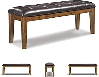 Vista 7 de Signature Design by Ashley - Banco tapizado con tufting Ralene para comedor, color marrón medio