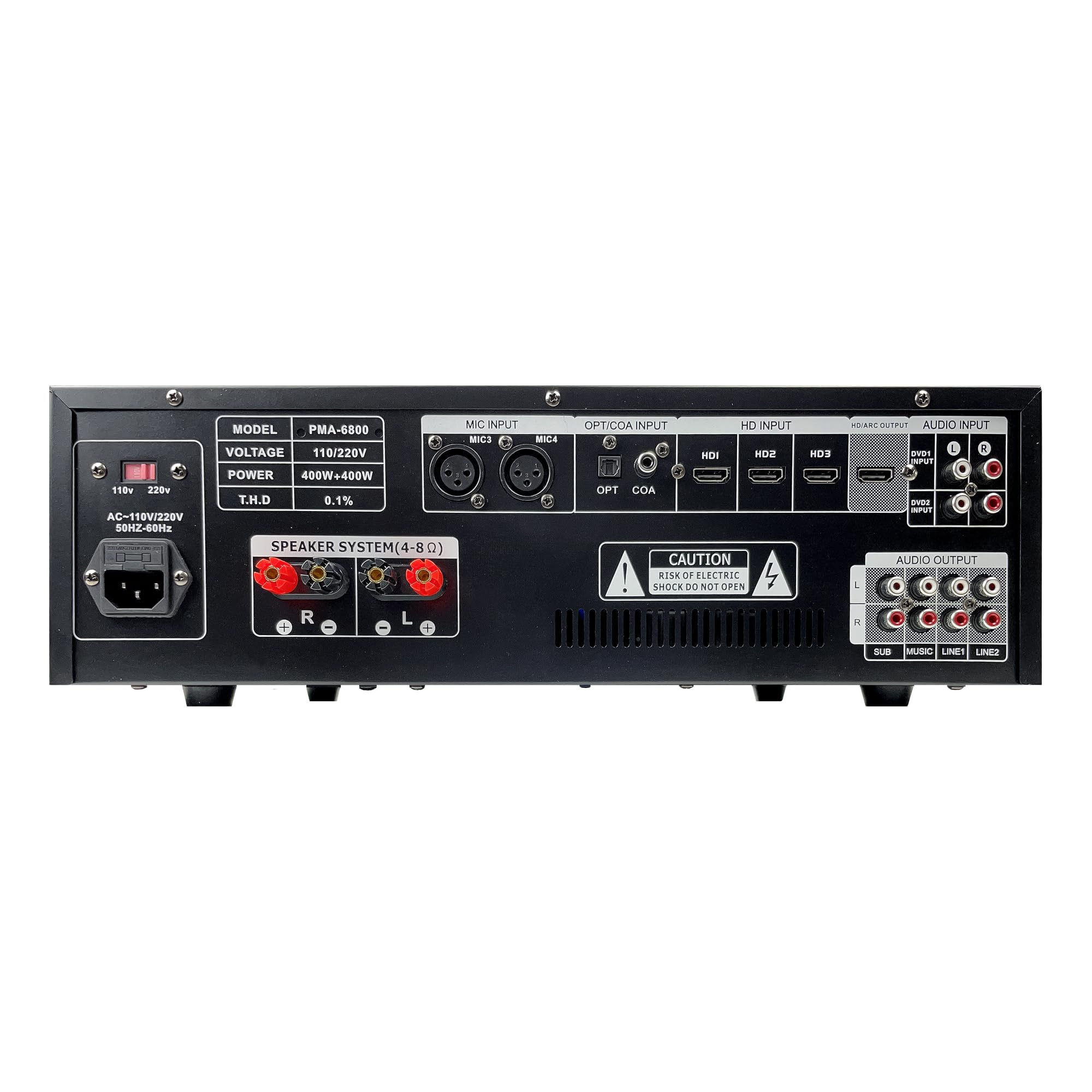 Amazon.com: ImPro PMA-6800 Karaoke Mixing Amplifier, 800W, HDMI