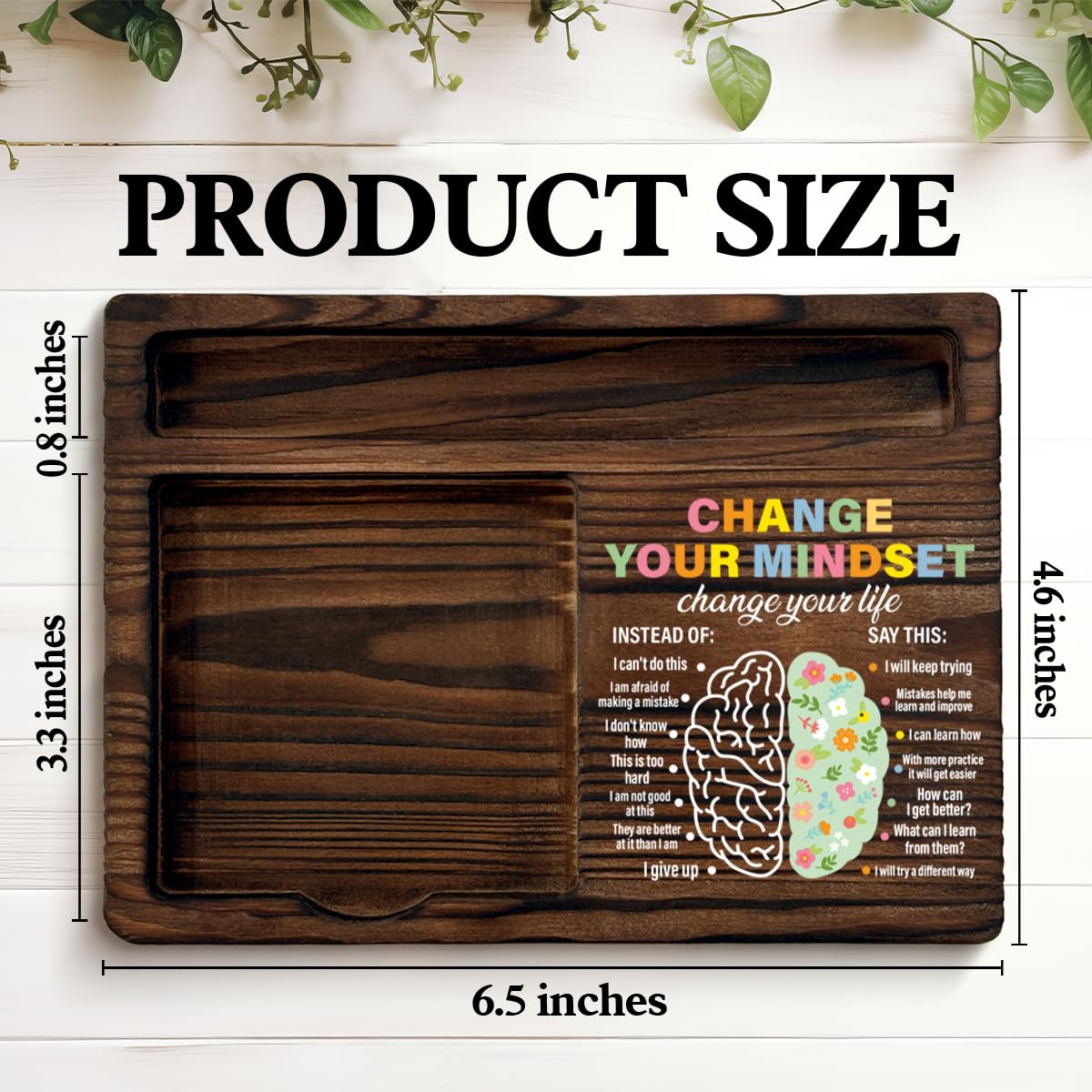 Inspirational Growth Mindset Sticky Note Holder Mental Health Gifts Change Your Mindset Post lt Note Dispenser for Therapy Office Desk Decor