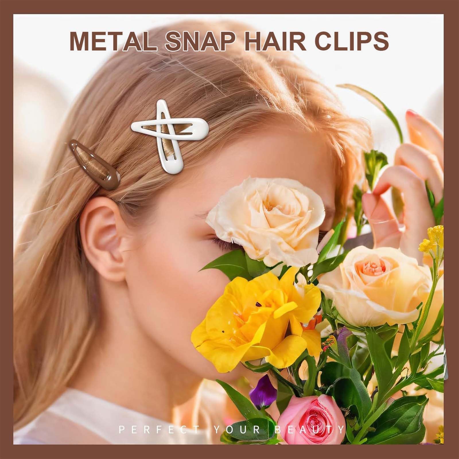 Hair Clips Non-Slip - ShiningUU 50Pcs 2 Inch No Crease Hair Clips, white, black, brown, coffee brown, and beige, 1 count (Pack of 50) - Image 3