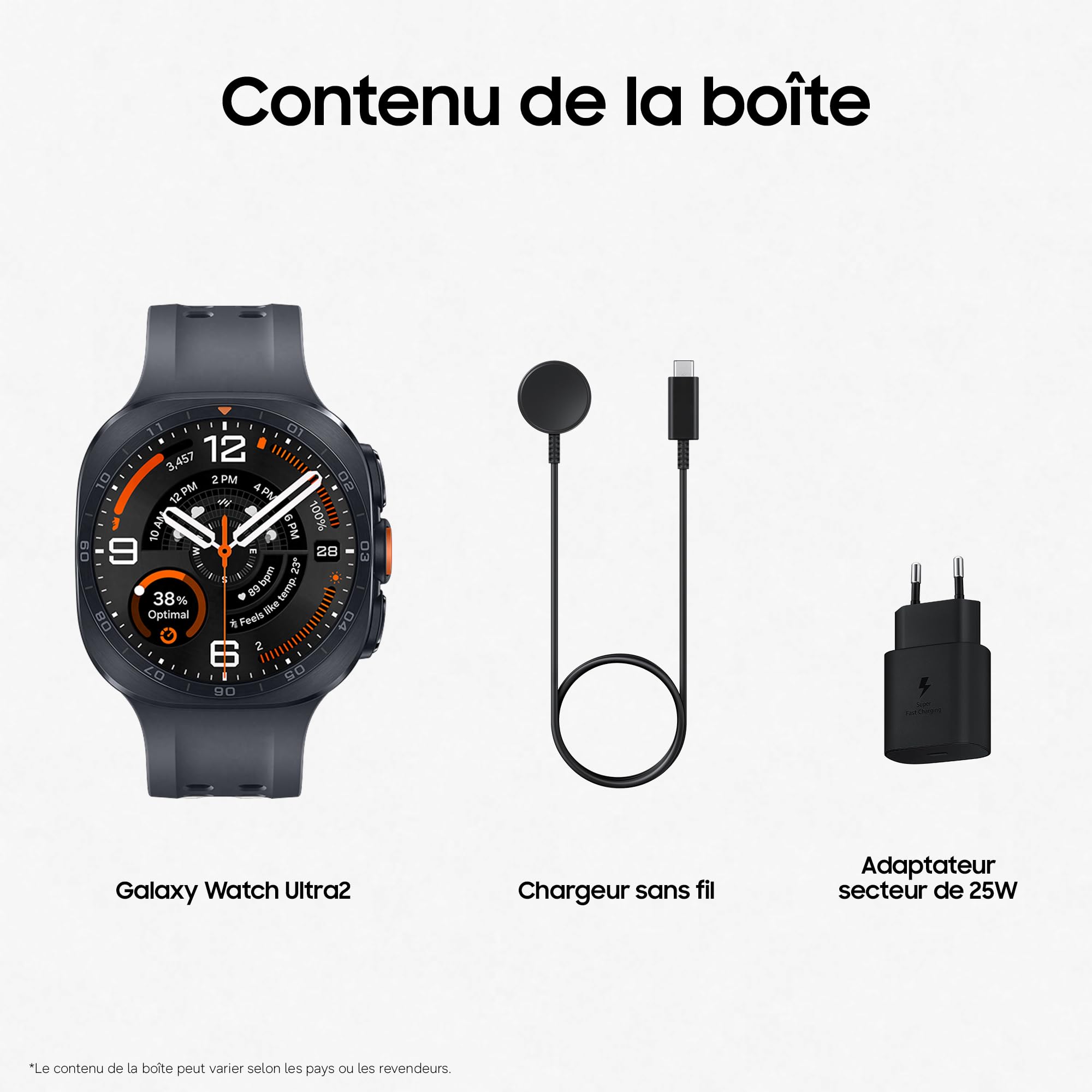 Samsung Galaxy Watch Ultra2, Connectivité 4G LTE, 47 mm, Noir Titane | Montre Sport pour le Trail, la Plongée, le Cyclisme avec Suivi Samsung Health, Batterie de 800 mAh, Recharge Rapide