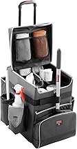 Rubbermaid Commercial Products Executive Quick Carts, Mobile/Travel Office Cart, Large, Dark Gray, for Housekeeper/Sales Rep/Medical Professionals/Home Healthcare/Teachers