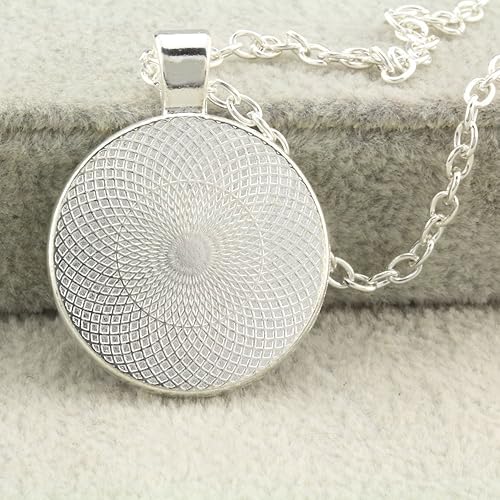 Miniatura 4 de FM FM42 Collar con colgante redondo de Vincent Van Gogh de noche estrellada con cadena Rolo de 26 pulgadas