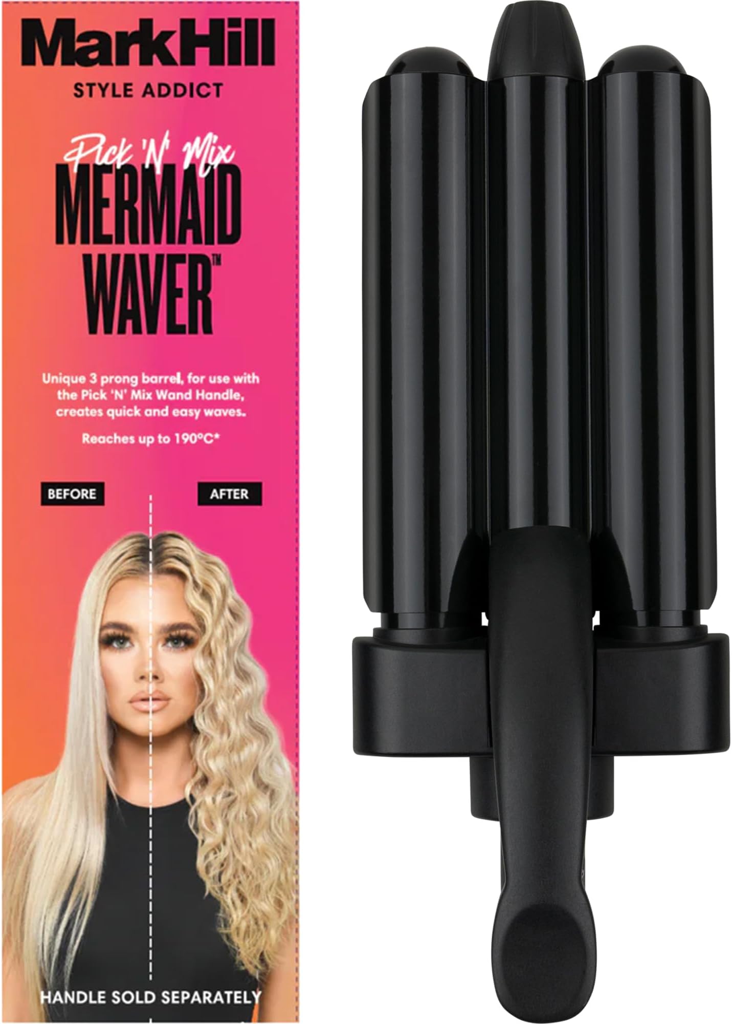 Mark Hill Pick 'N' Mix Mermaid Waver Attachment - Handle Not Included - 21 mm - Black