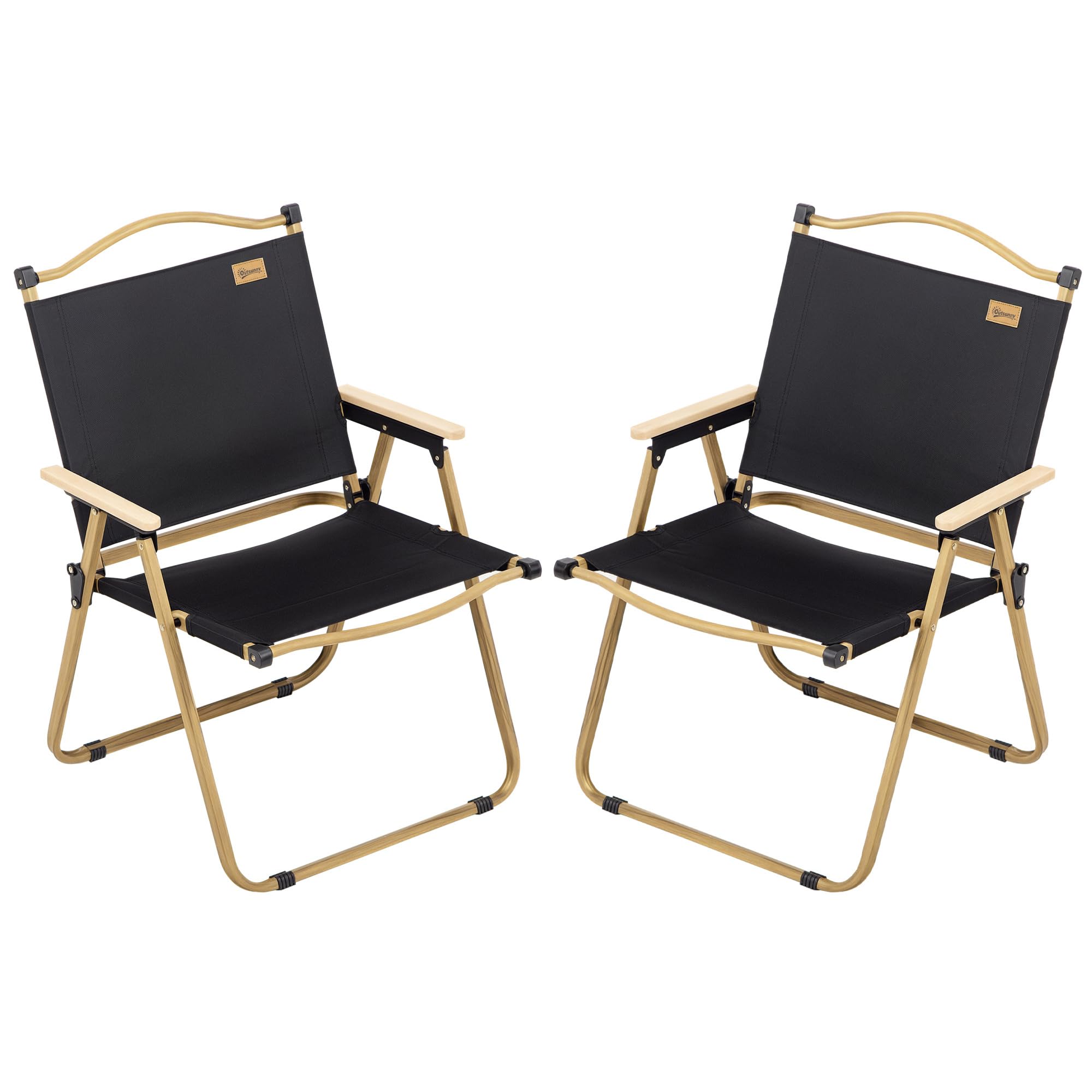 Outsunny Set of 2 Camping Chair, Lightweight Folding Chair