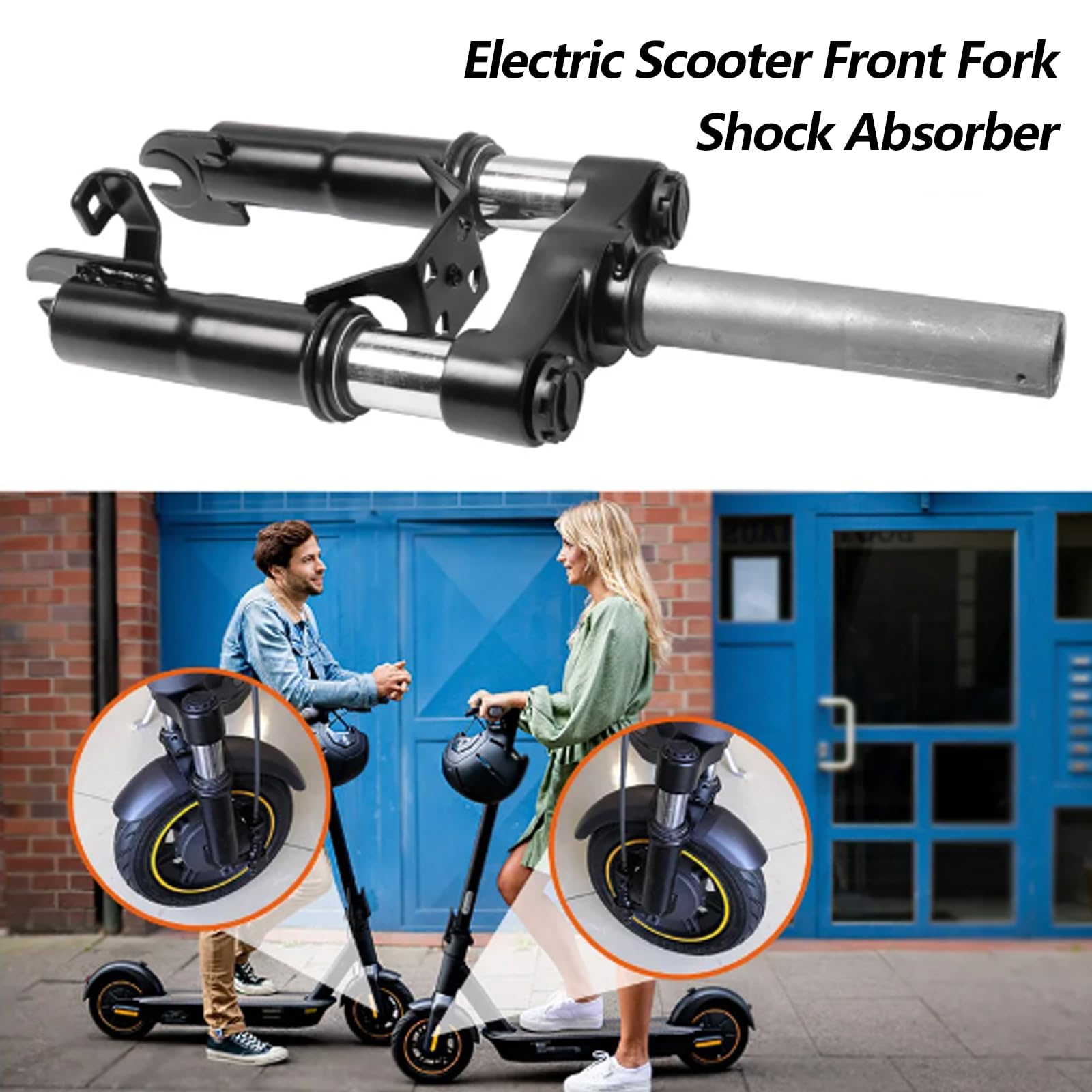 Aisny Horquilla de Suspensión para Scooter E, Suspensión para Segway Ninebot MAX G30D G30LD G30D 2 G30LE E-Scooter Amortiguador Horquilla a Prueba de Golpes para Ninebot MAX G30 Modificación