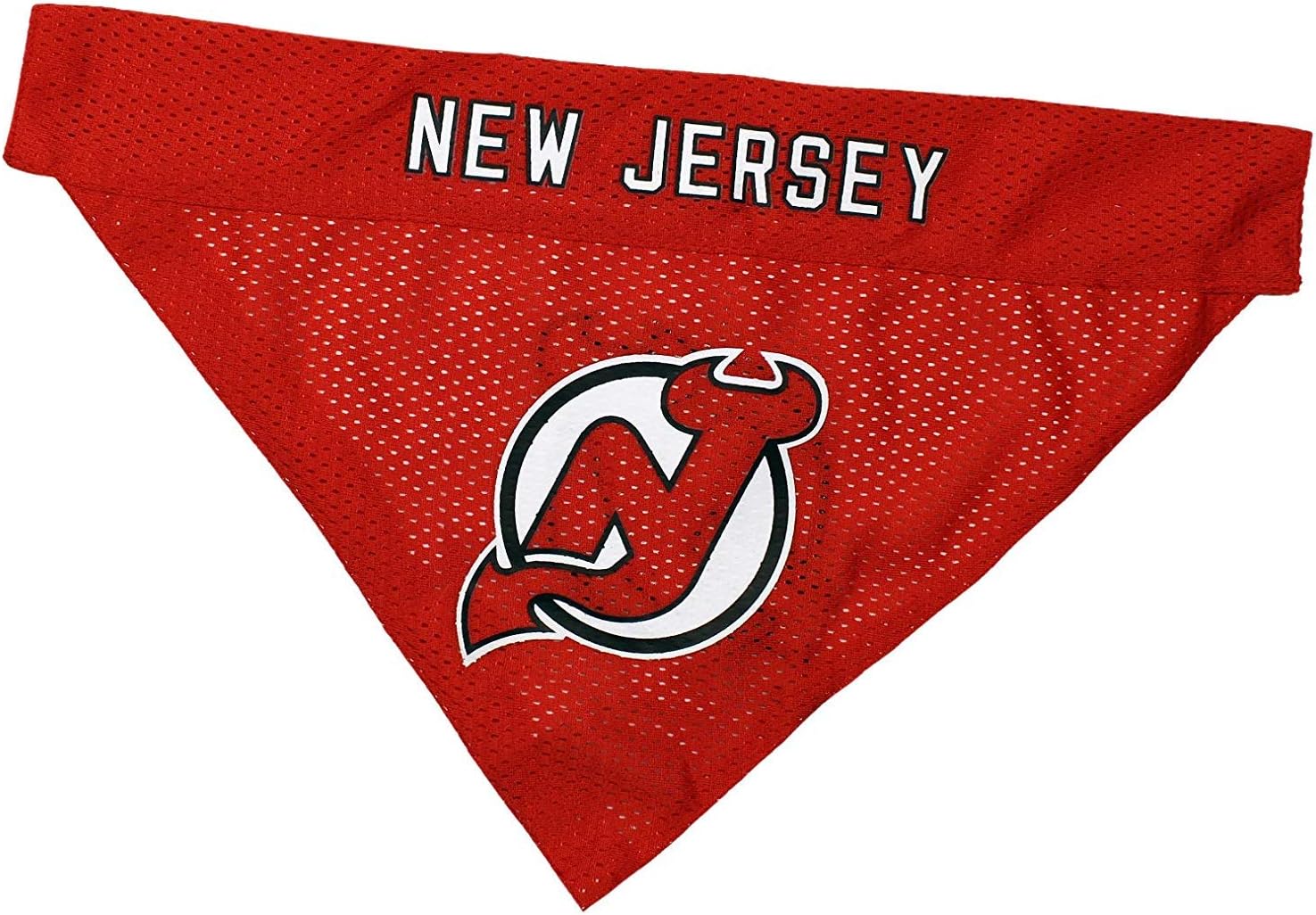 وشاح نيوجيرسي ديفلز من NHL للكلاب والقطط، كبير/كبير جدًا. - وشاح أنيق وجذاب! وشاح مثالي لعشاق الهوكي، رائع لأعياد الميلاد أو أي حفلة! - (اللون: نيوجيرسي ديفلز، المقاس: كبير/كبير جدًا)