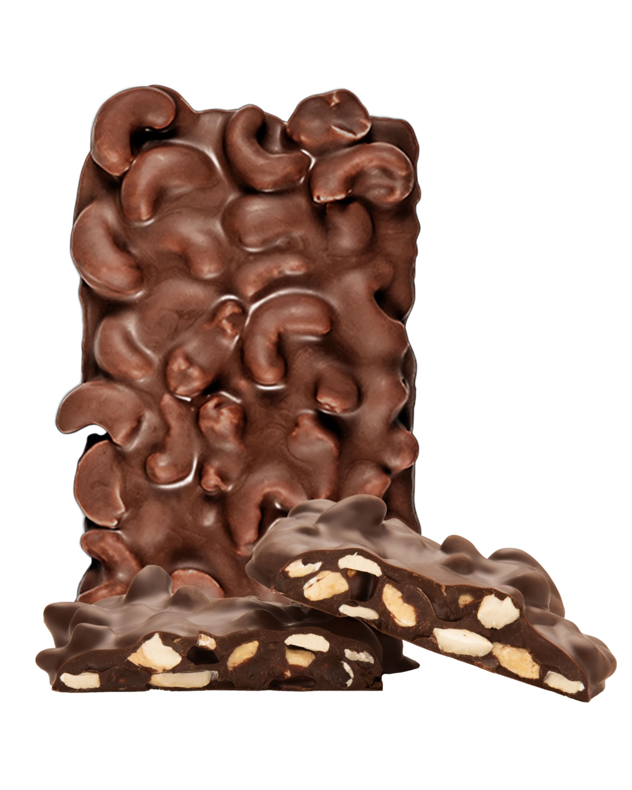Rausch Cashew Dunkel 100g – Cashewkerne umhüllt von Edelbitter-Schokolade 60% – Handgefertigte Unikate aus Premium Schokolade mit extra viel Nüssen