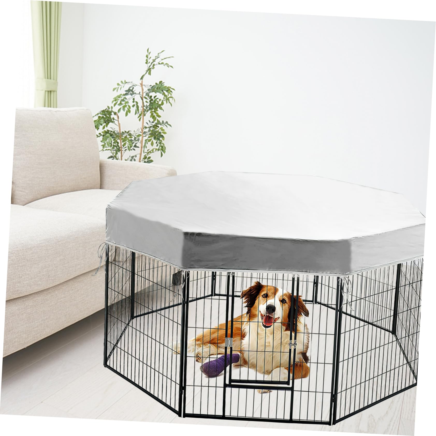 Cubierta para Jaula De Perro Protector Solar para Parque De Mascotas Sombra Interior y Exterior para Camping y Protección De Jaulas De Perro