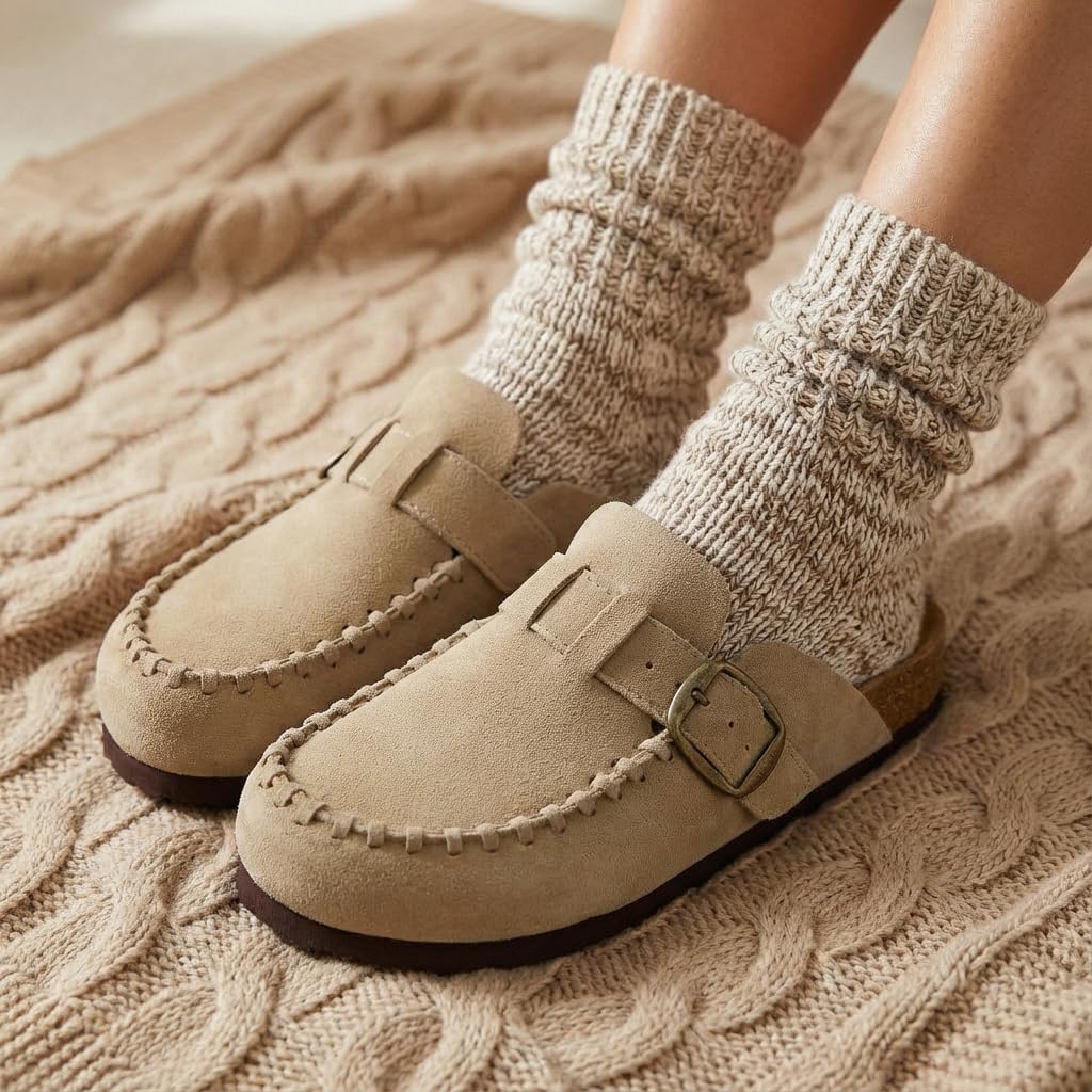 CUSHIONAIRE Canoe Genuine Suede Clogs for Women Footwear with Moc Toe Design – Casual Slip On Womens Shoes - Image 6