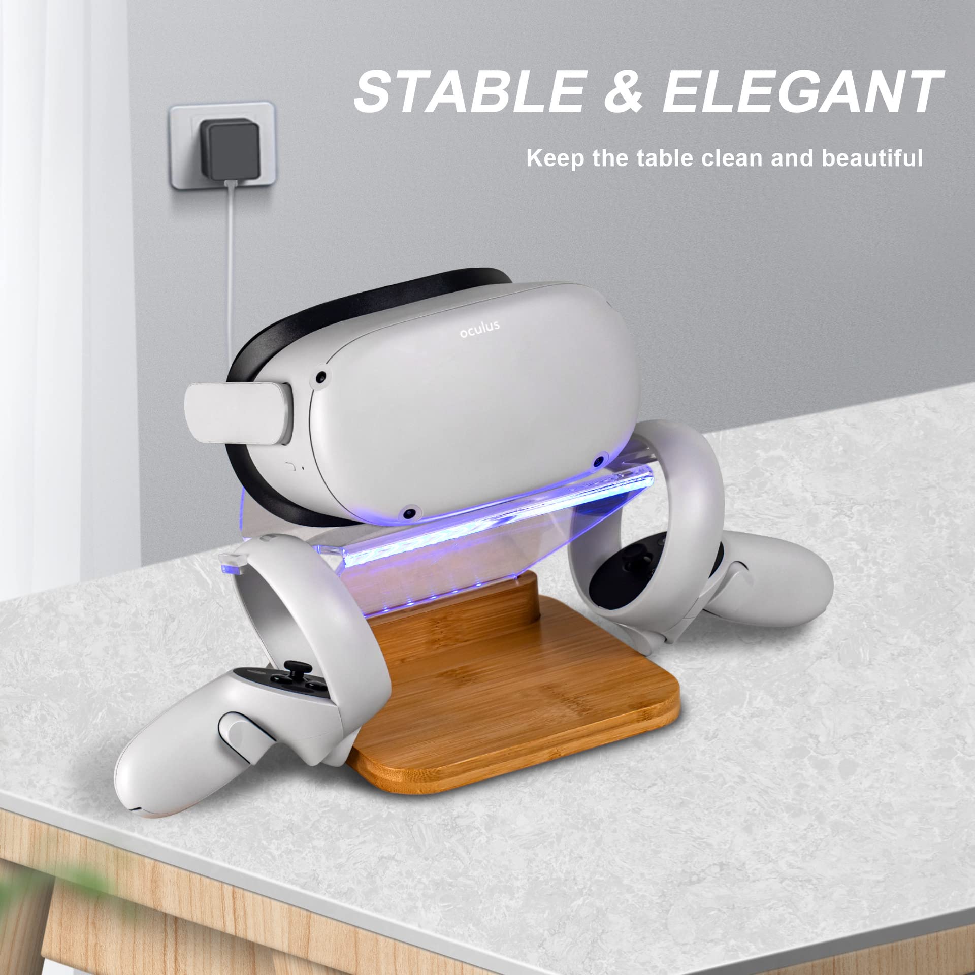 Soporte LED VR para Oculus Quest 2 vasos de pared soporte de almacenamiento de pared soporte soporte soporte de pared soporte soporte de pared soporte de almacenamiento auricular VR Gamepad Controller